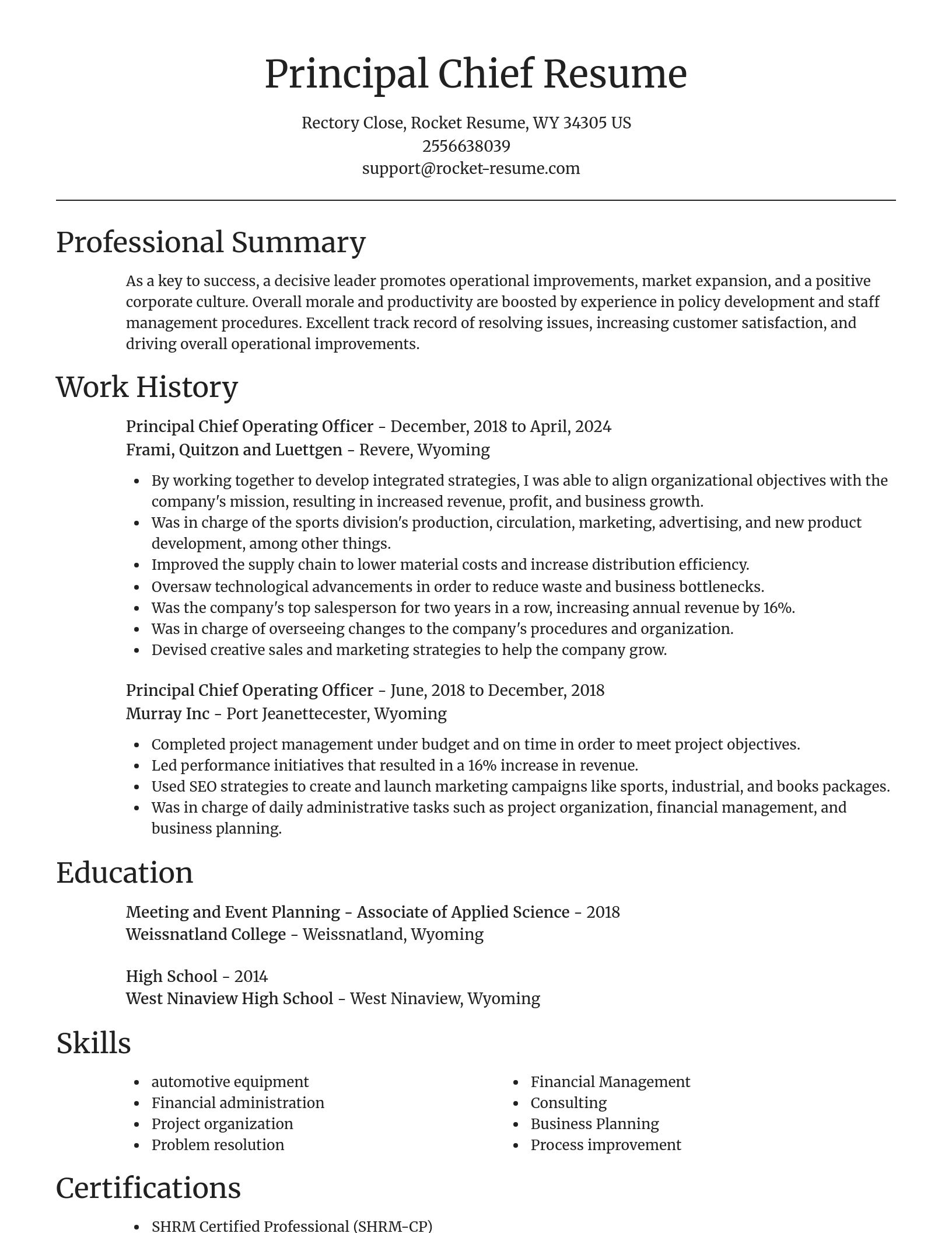 Focal Point resume template