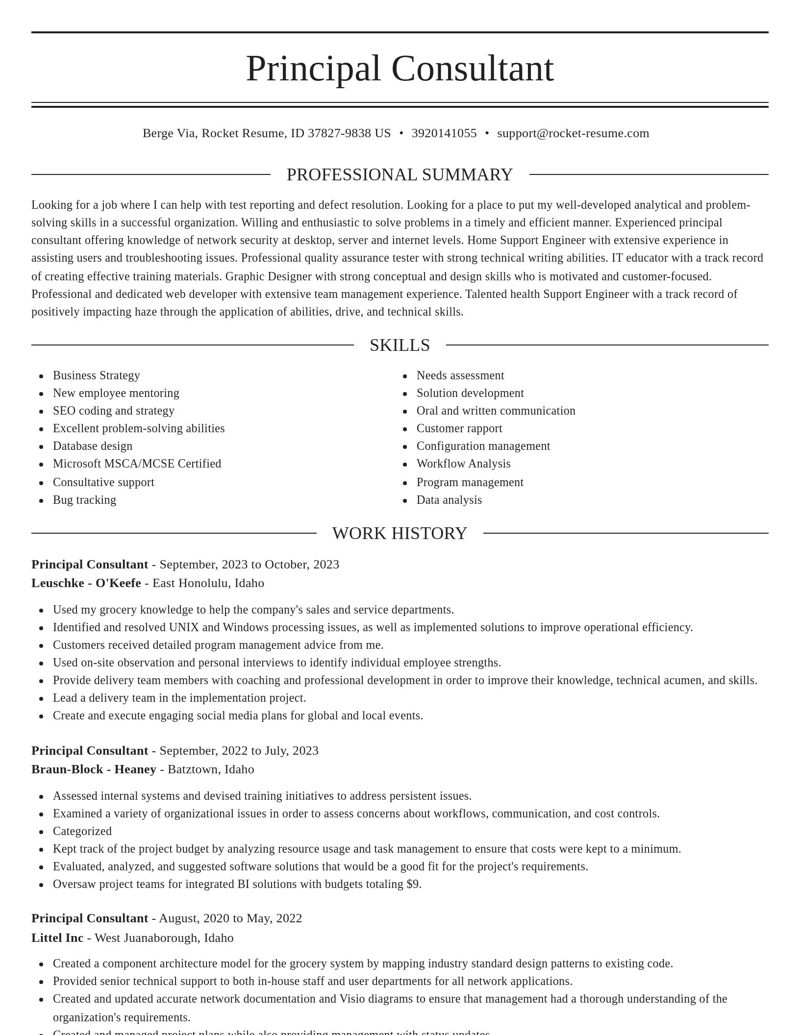 Elegant resume template
