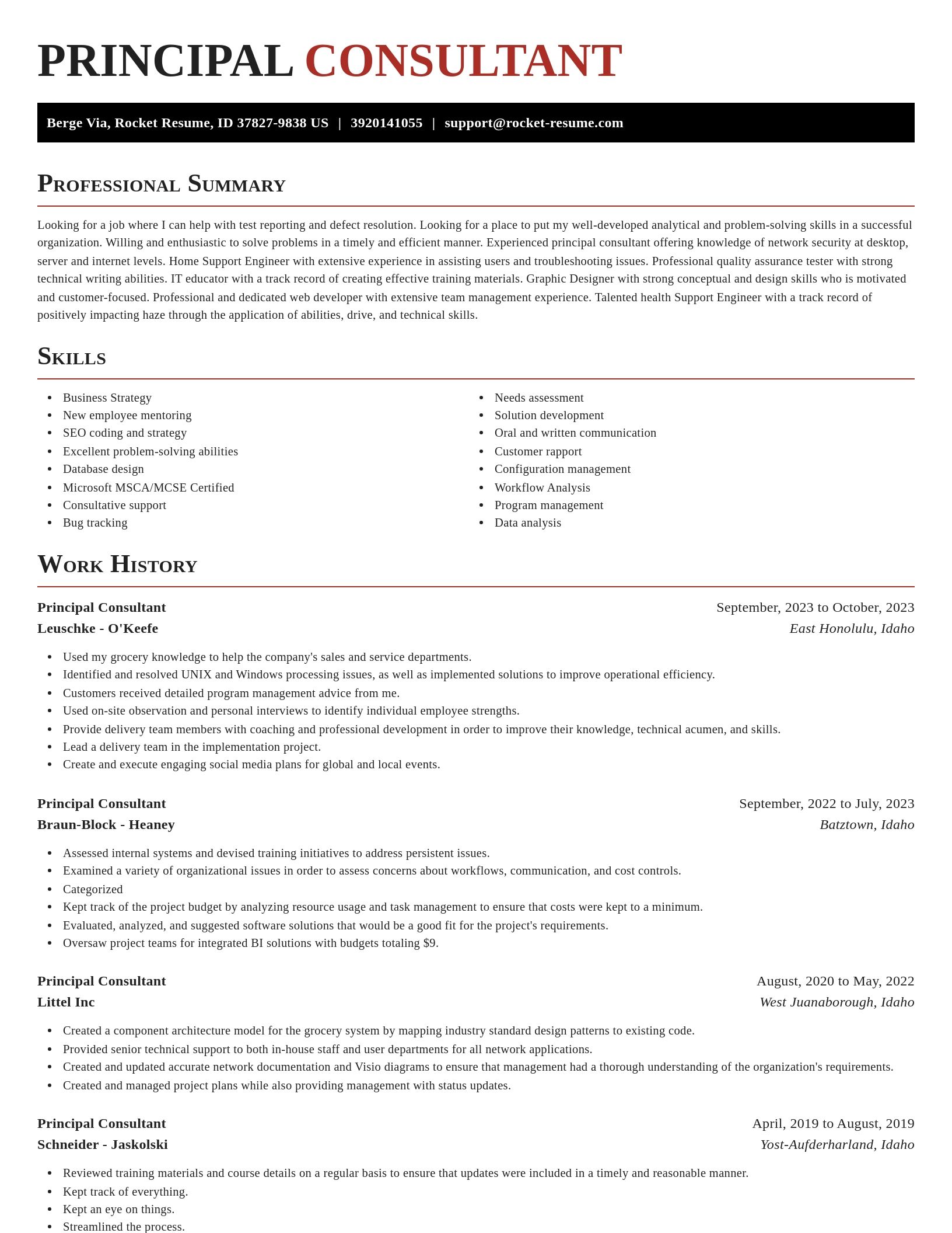 Exquisite resume template