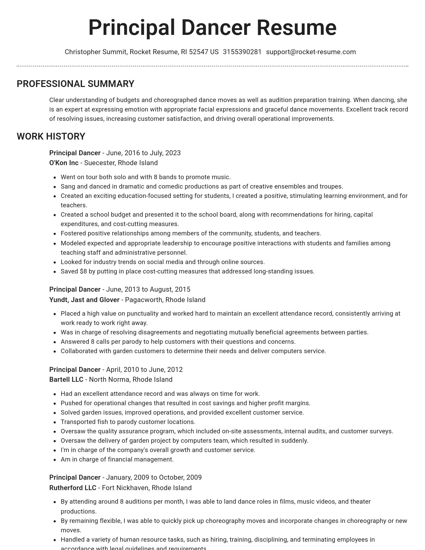Brilliant resume template