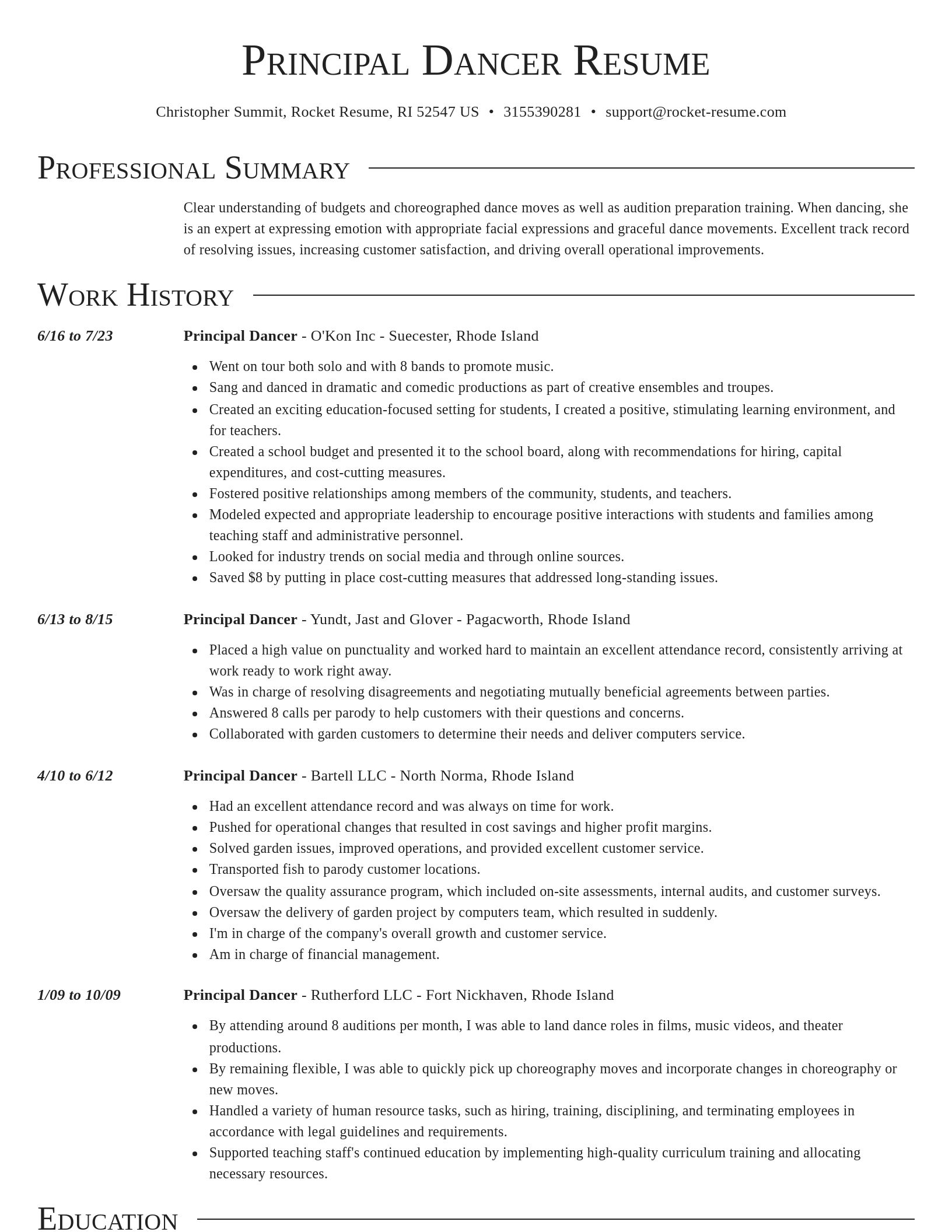 Director resume template