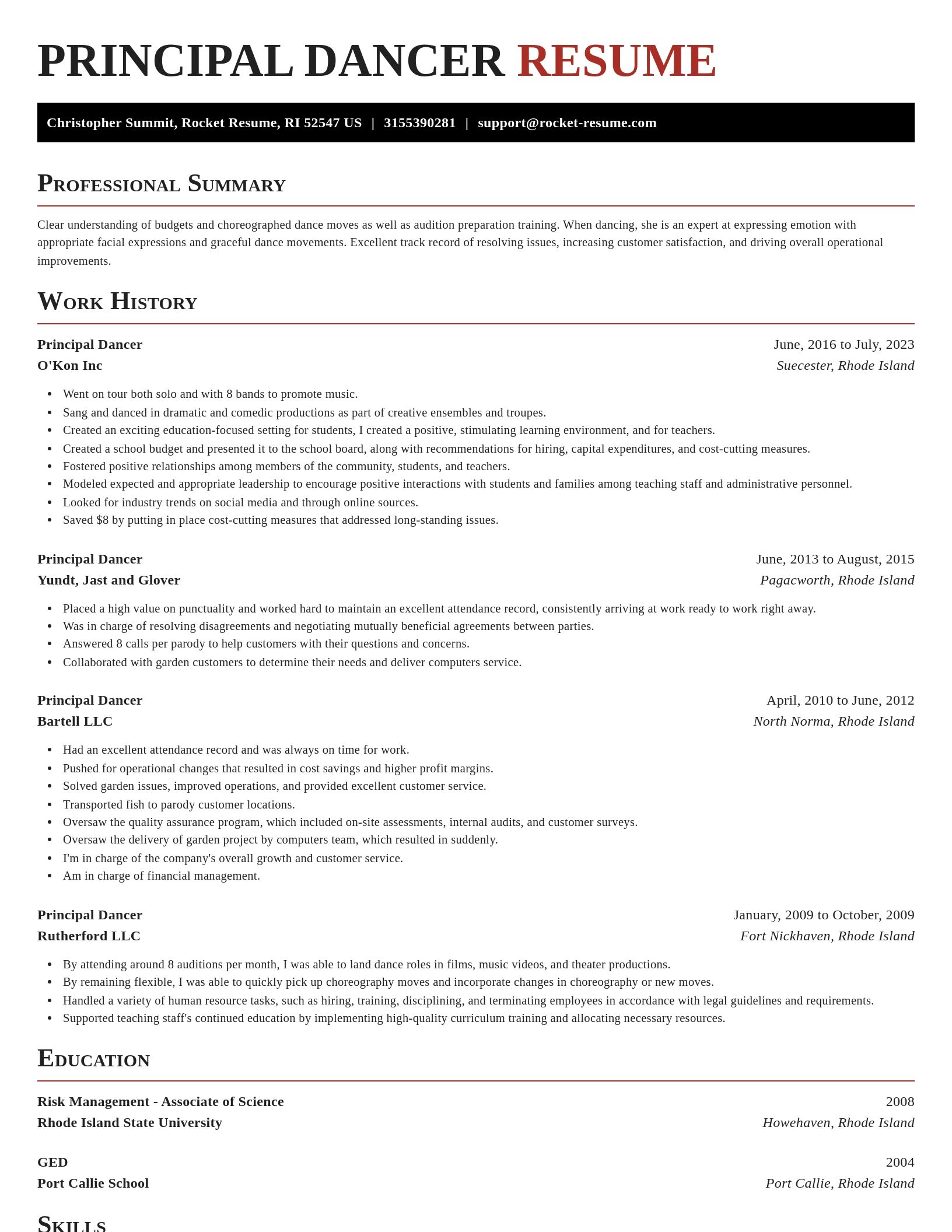 Exquisite resume template