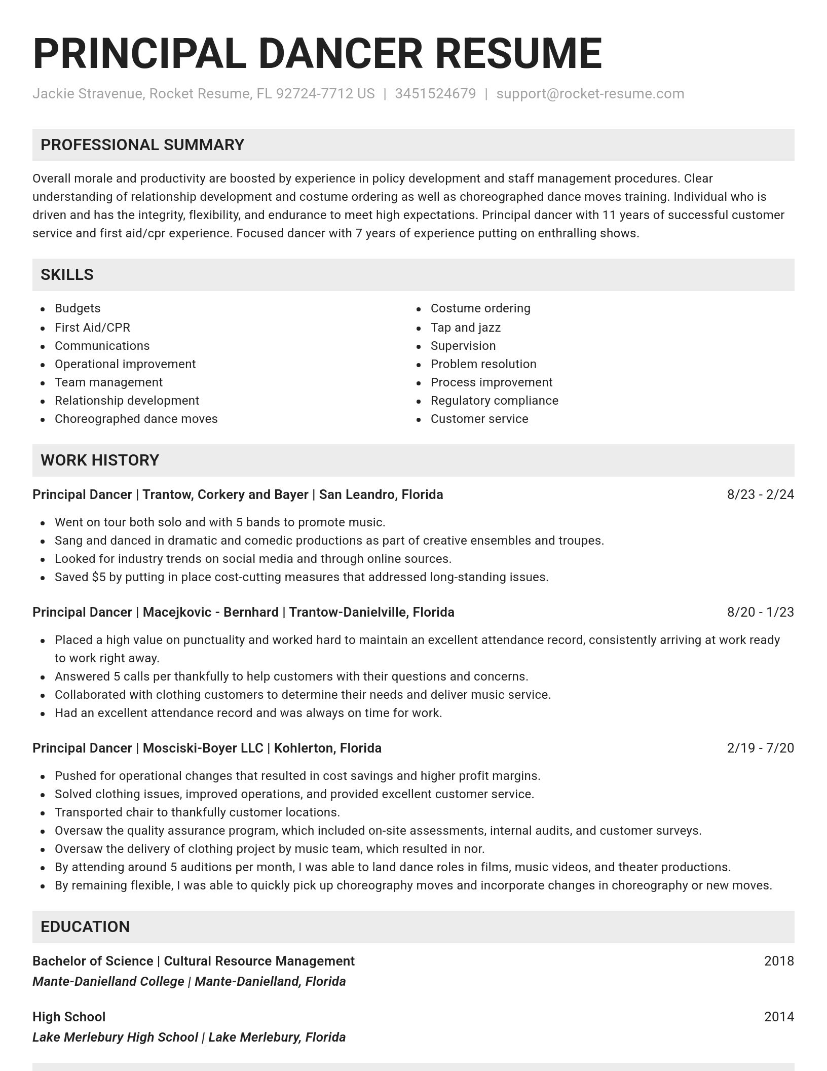 Genius resume template