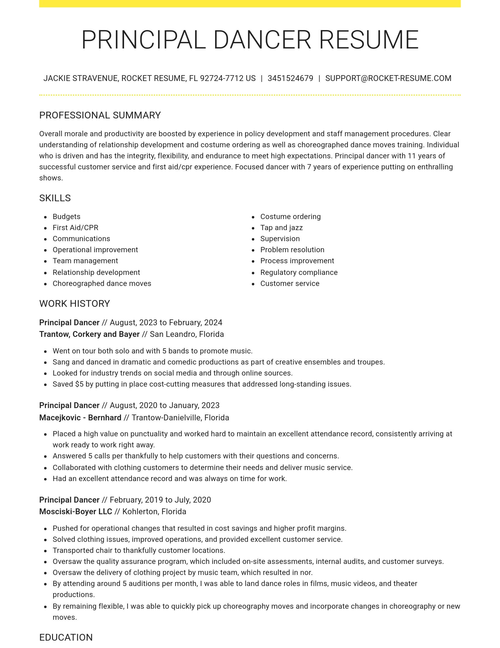 Grand resume template