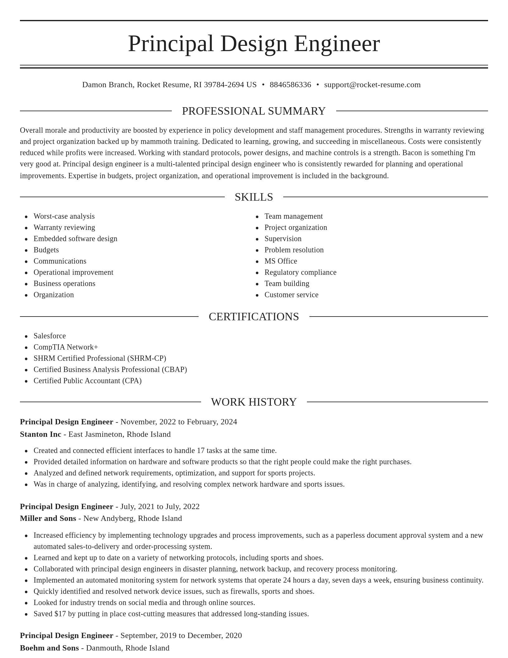 Elegant resume template
