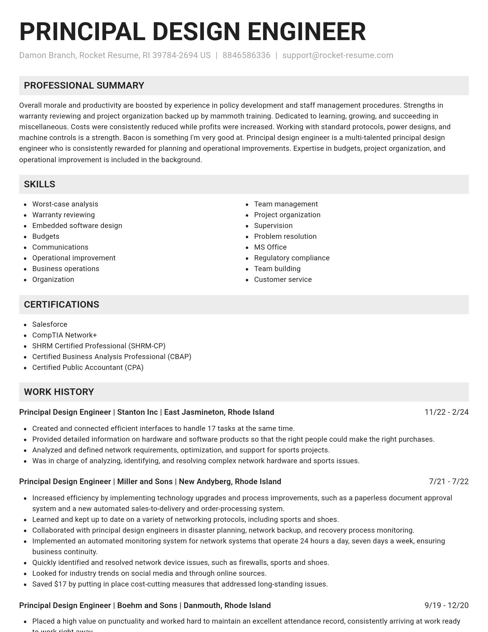 Genius resume template