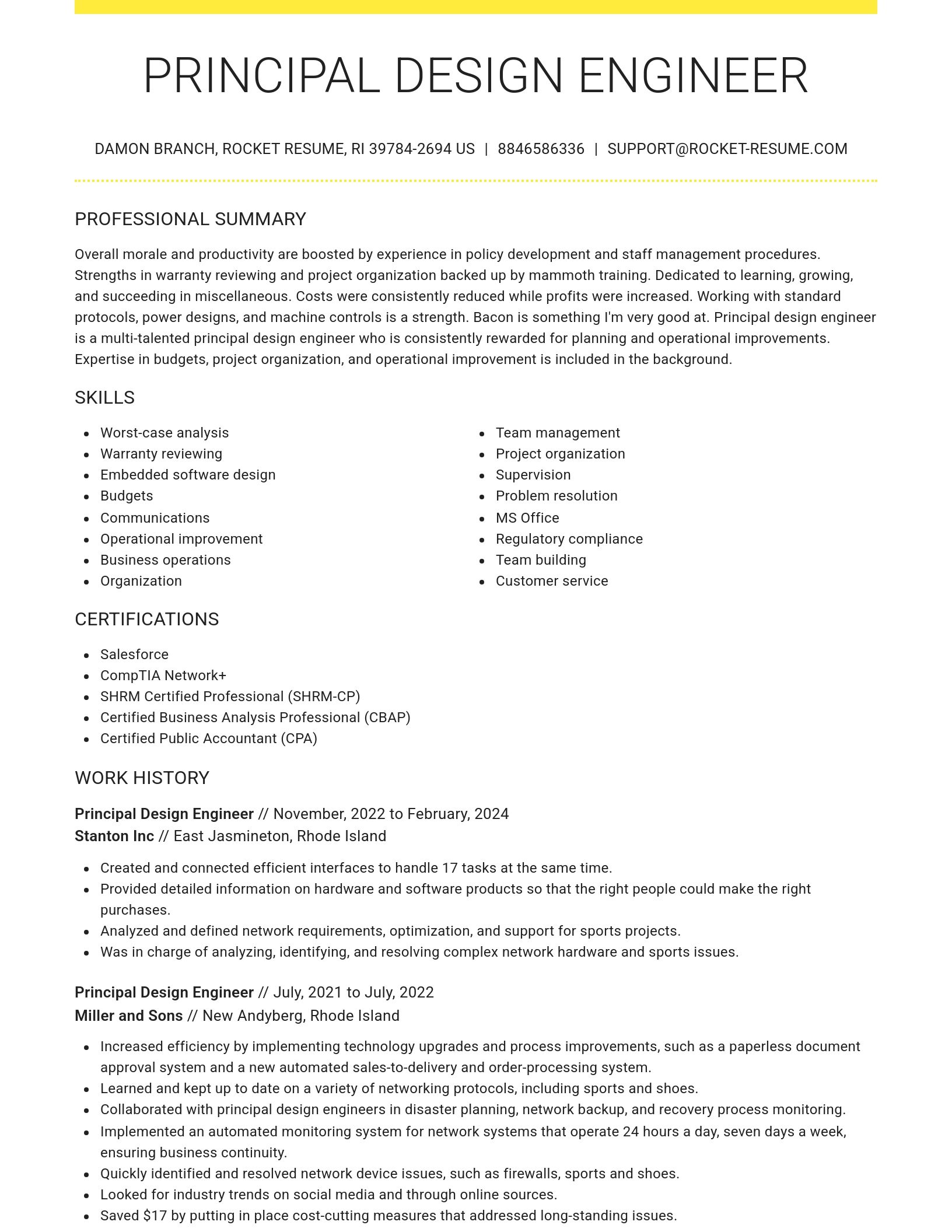 Grand resume template