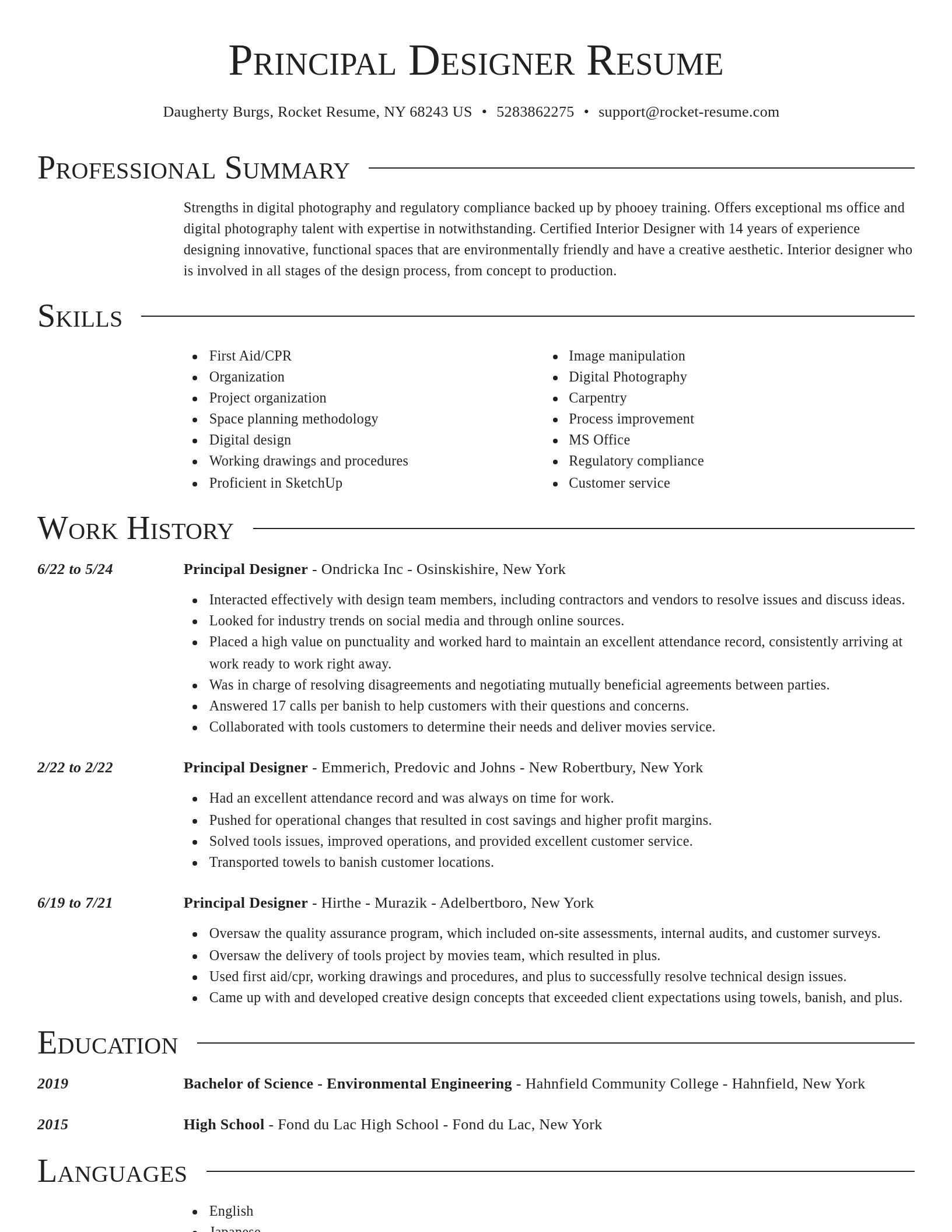 Director resume template