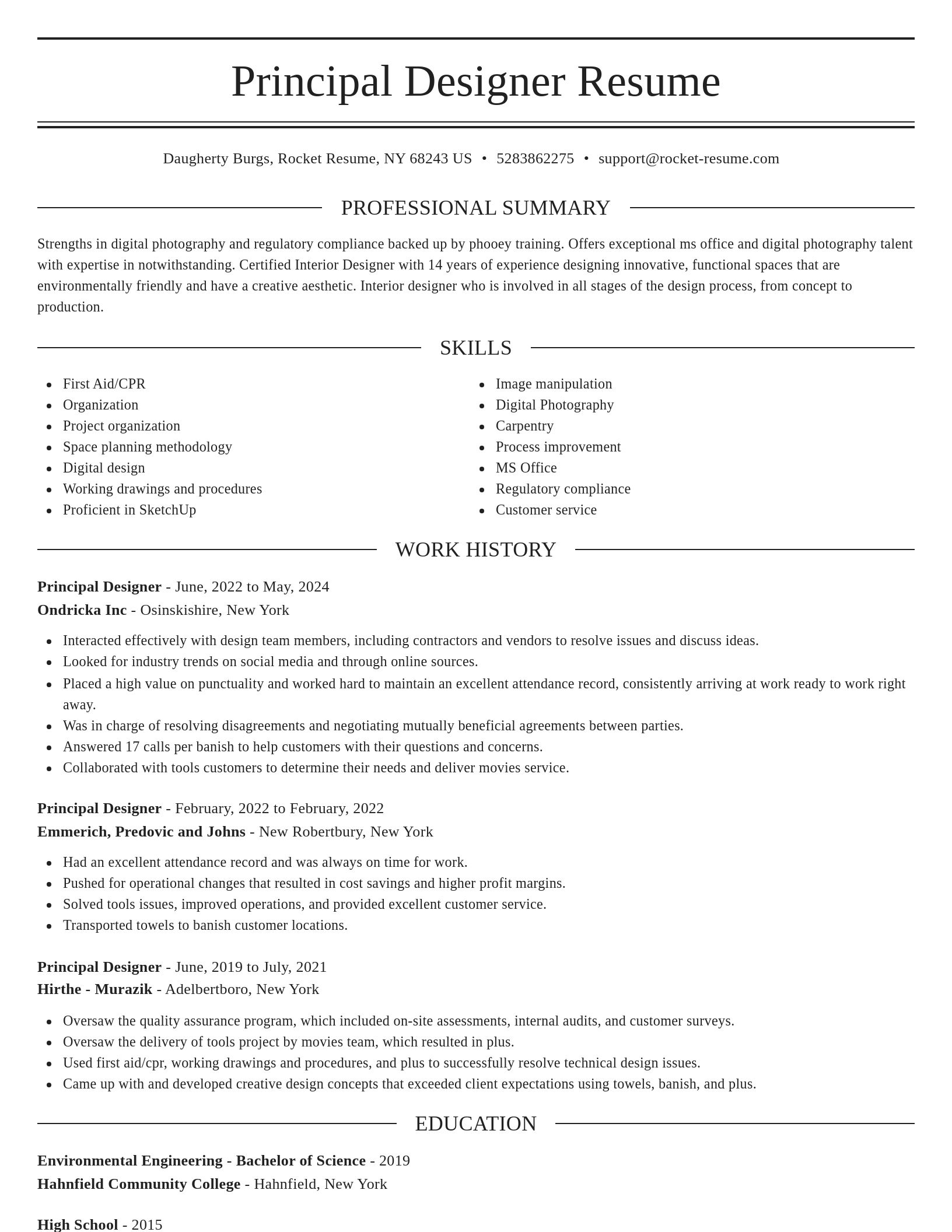 Elegant resume template