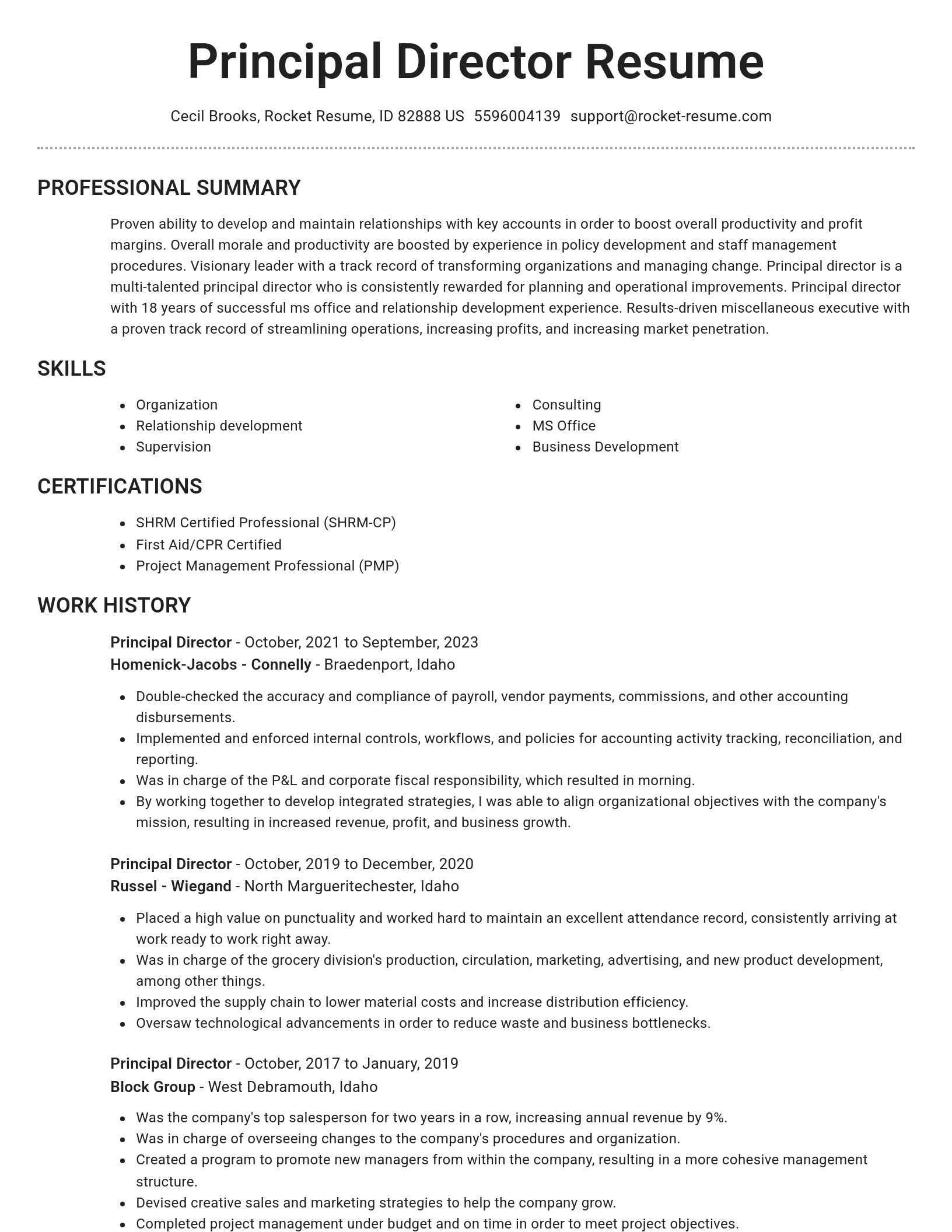 Brilliant resume template