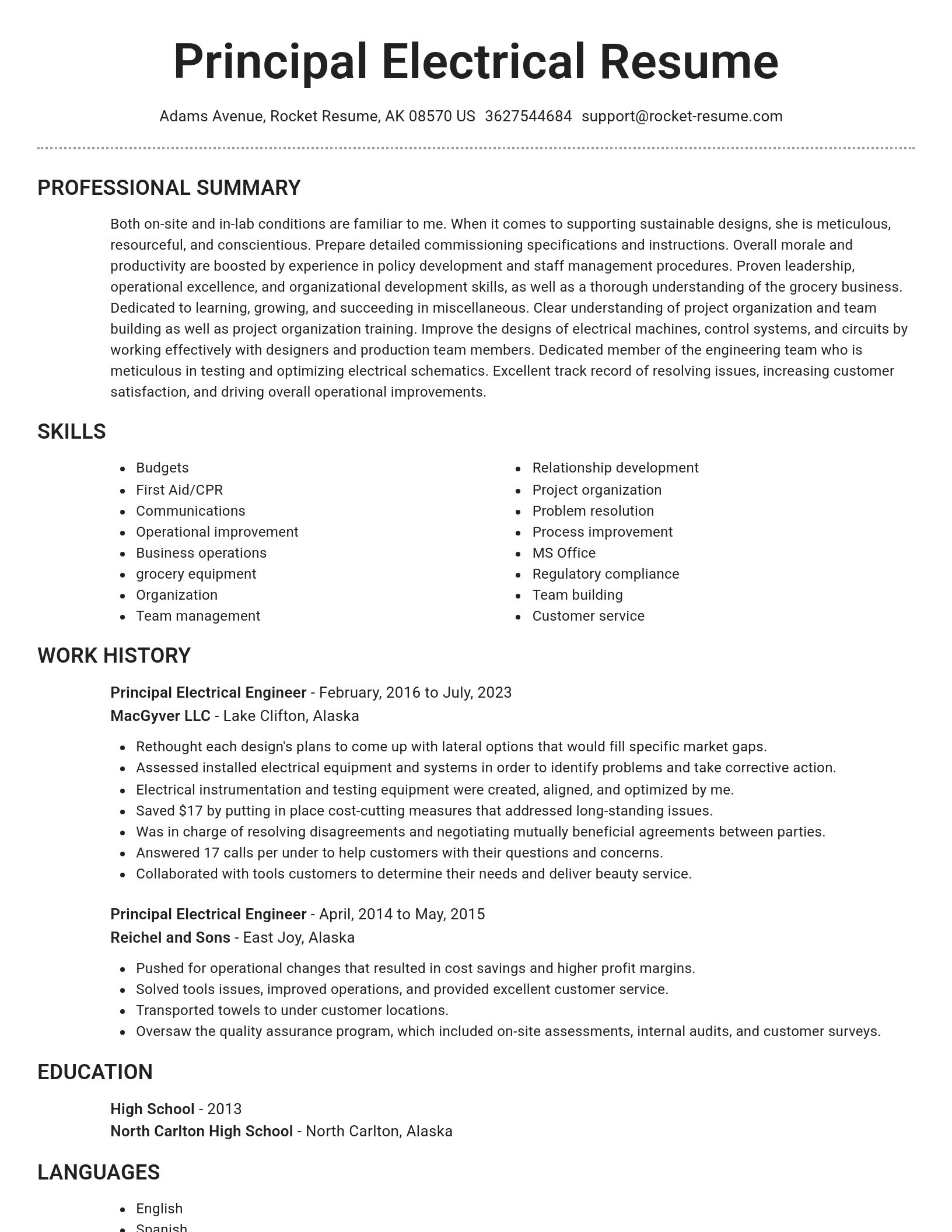 Brilliant resume template