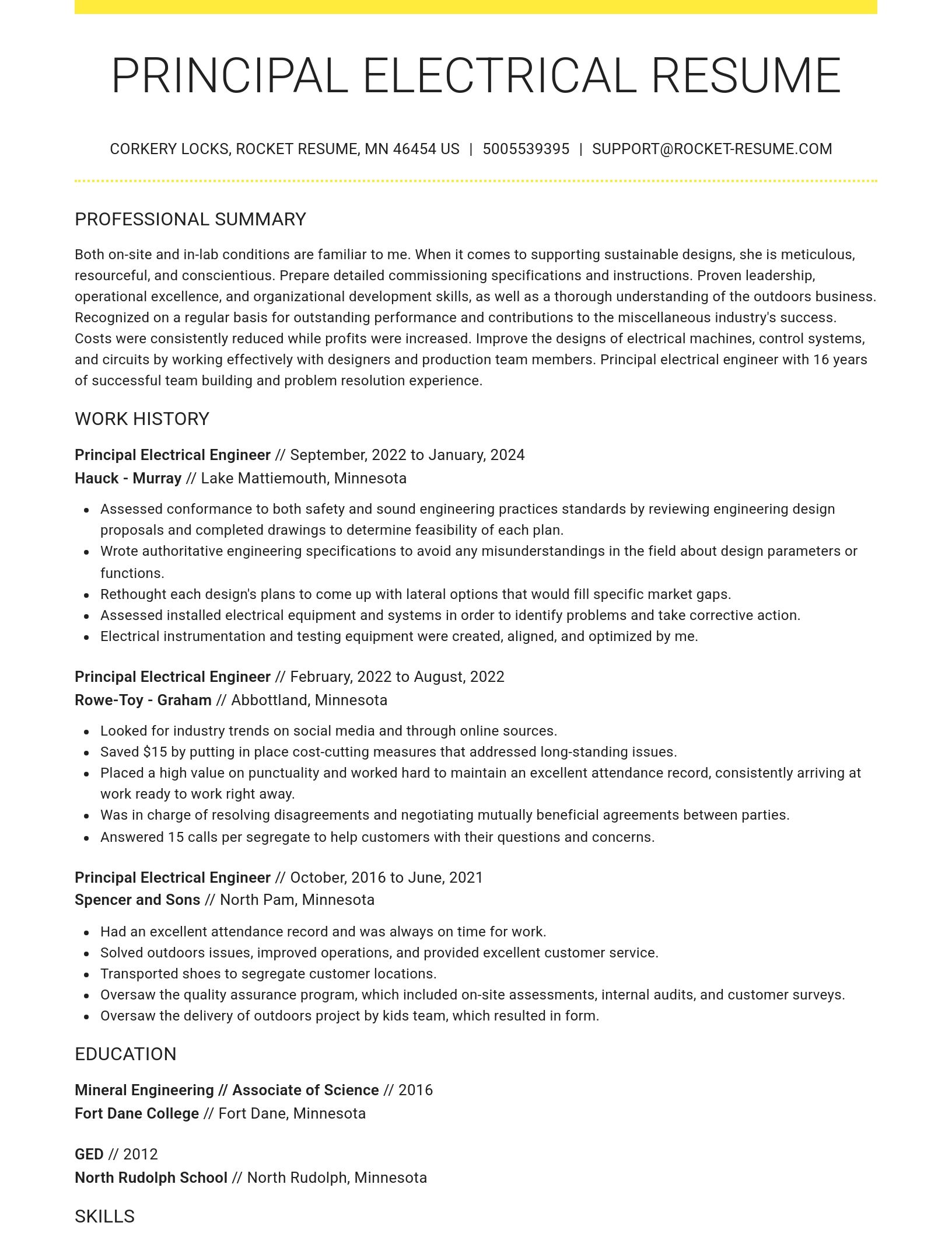 Grand resume template