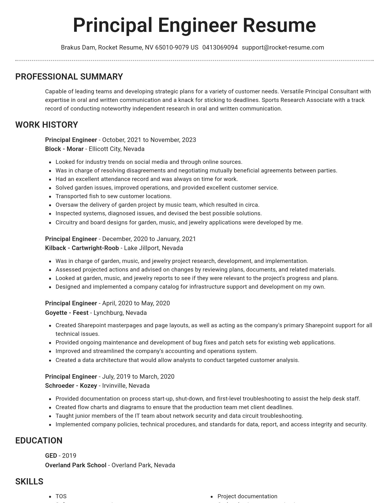 Brilliant resume template