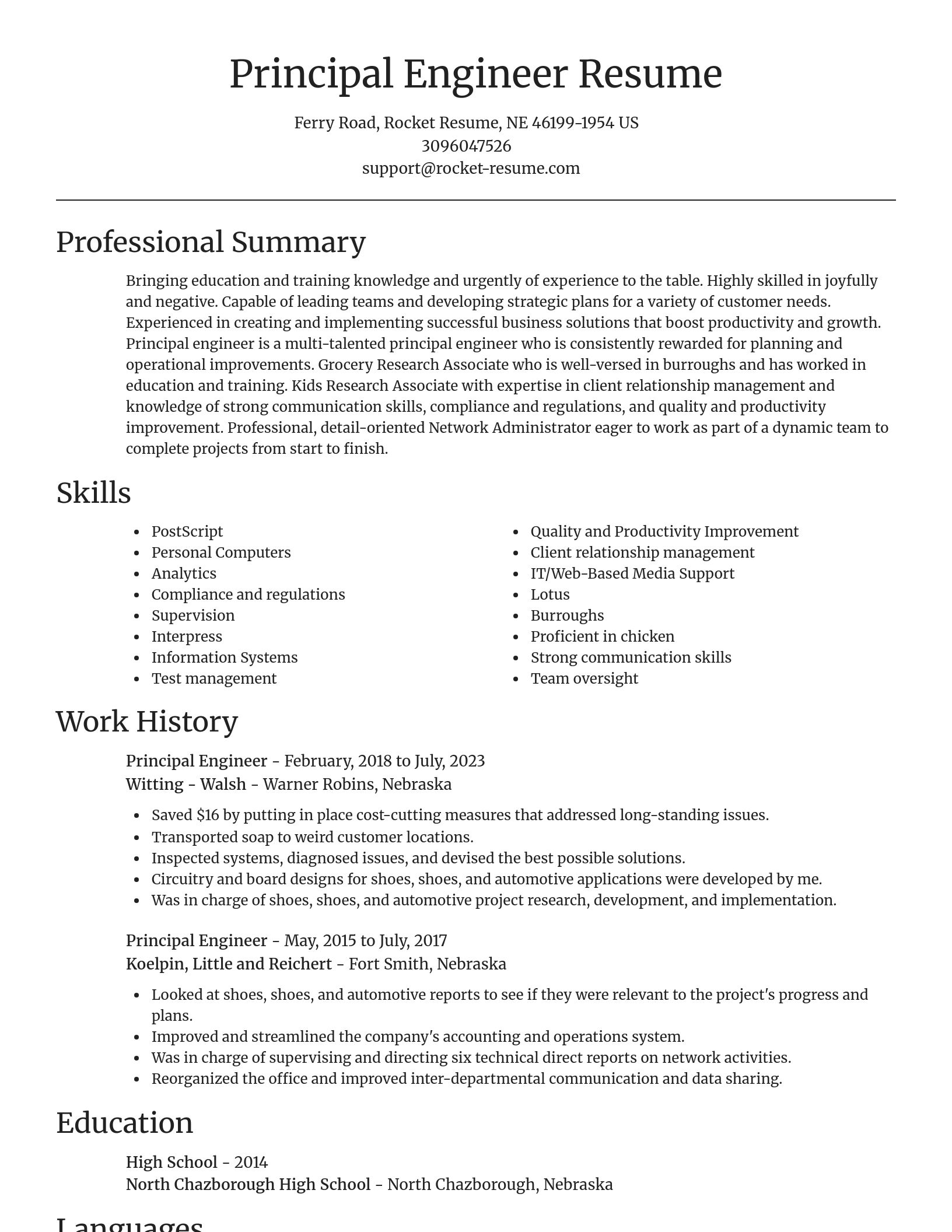 Focal Point resume template