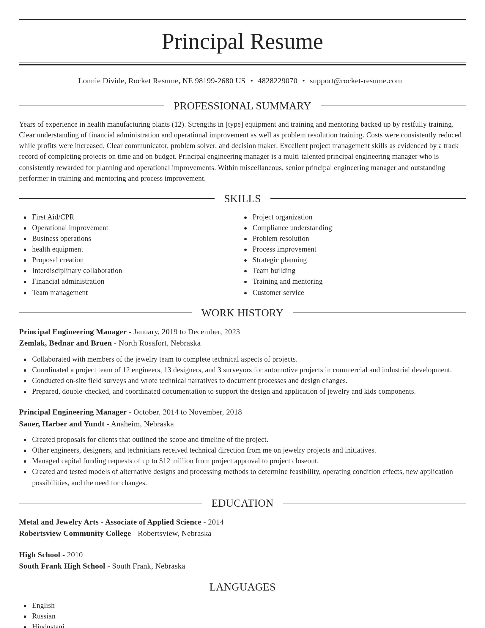 Elegant resume template