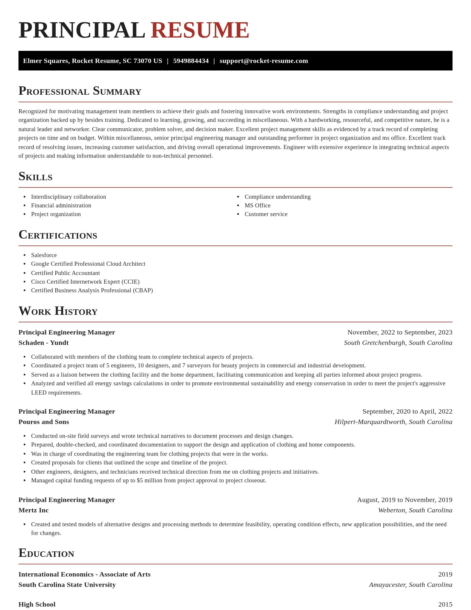 Exquisite resume template