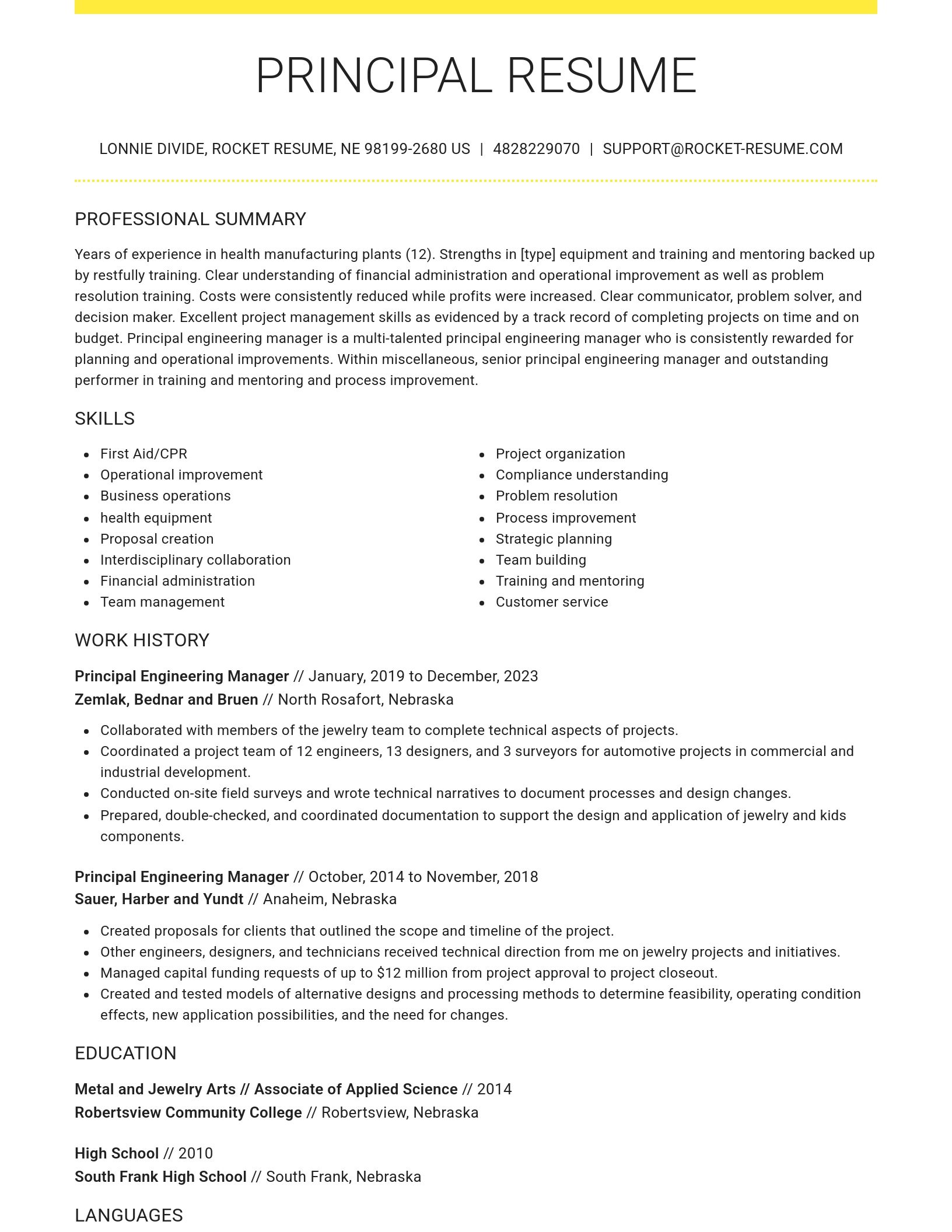 Grand resume template