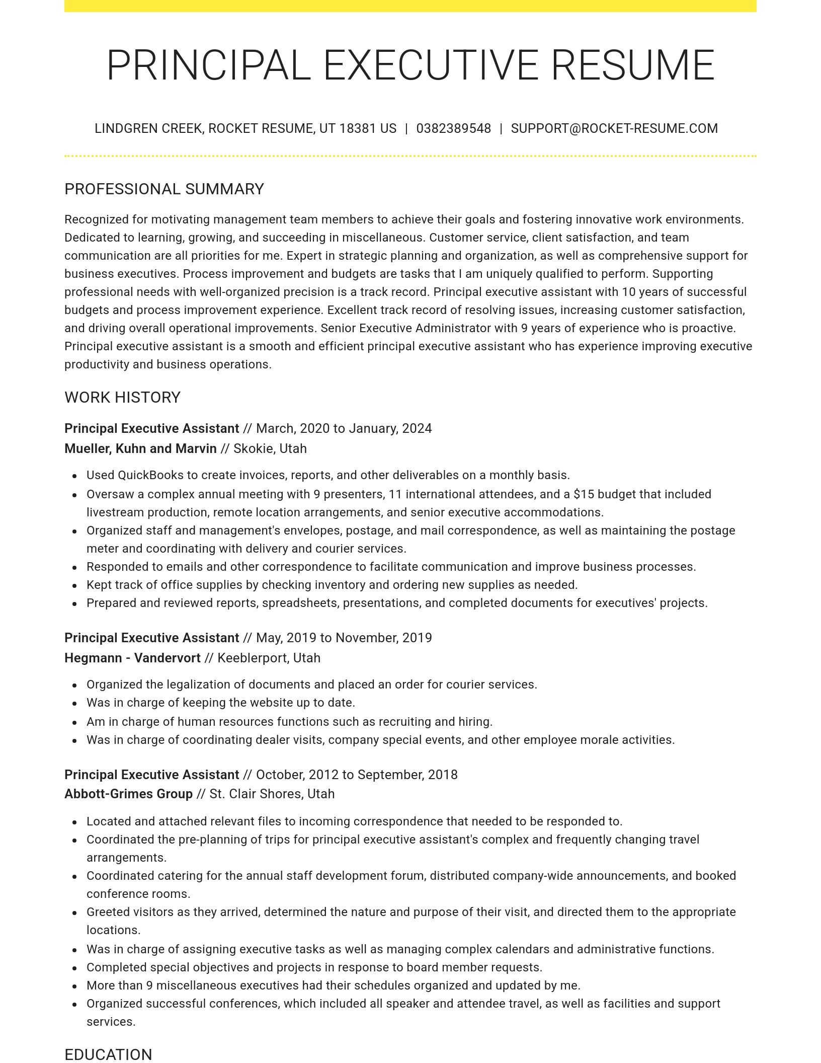Grand resume template