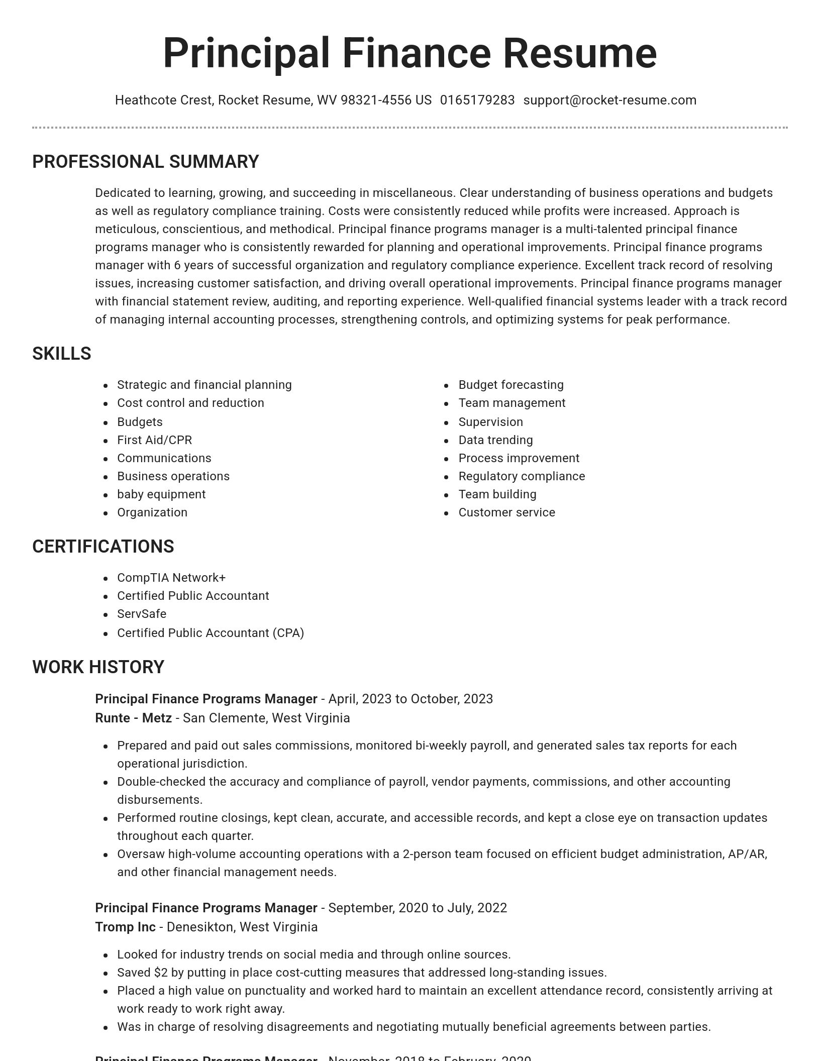 Brilliant resume template