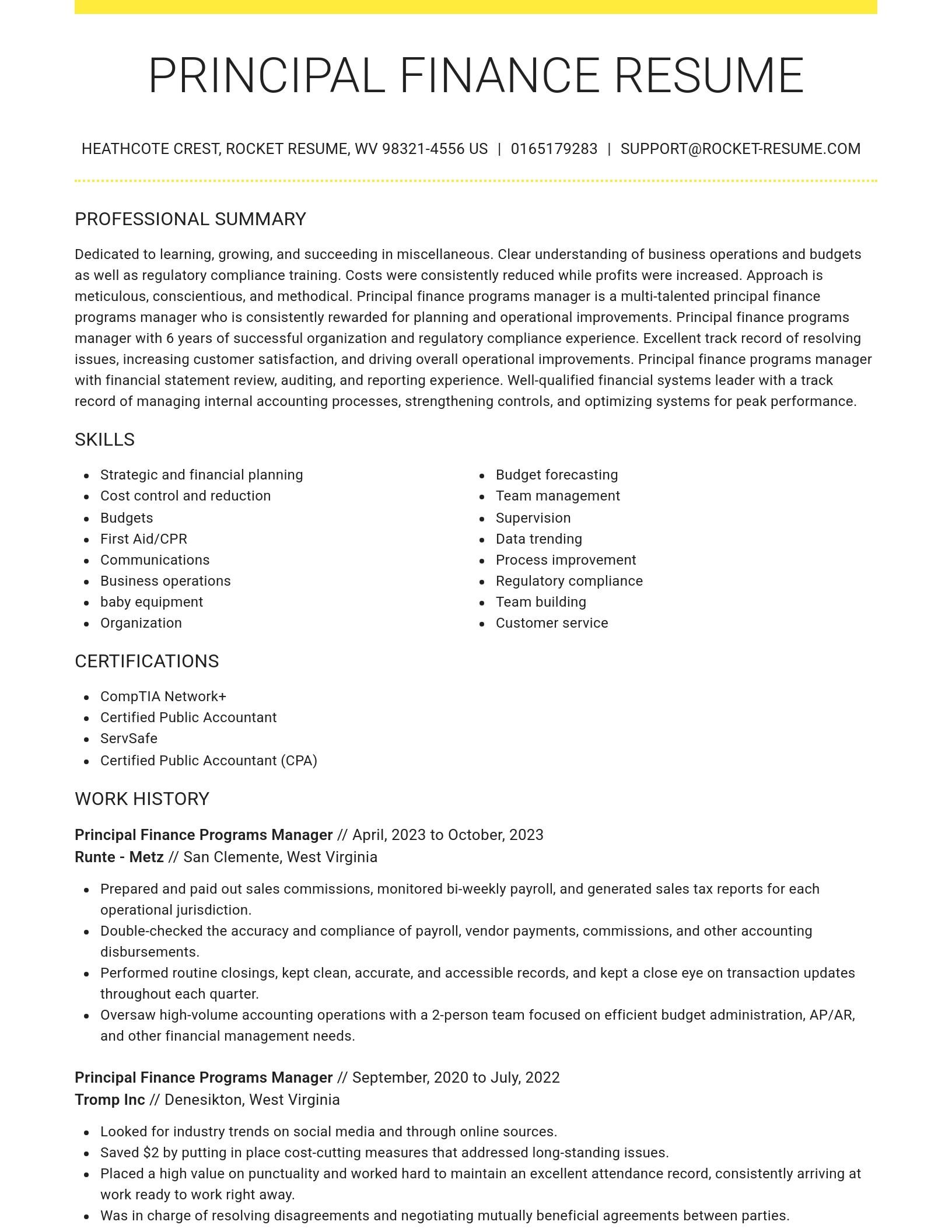 Grand resume template