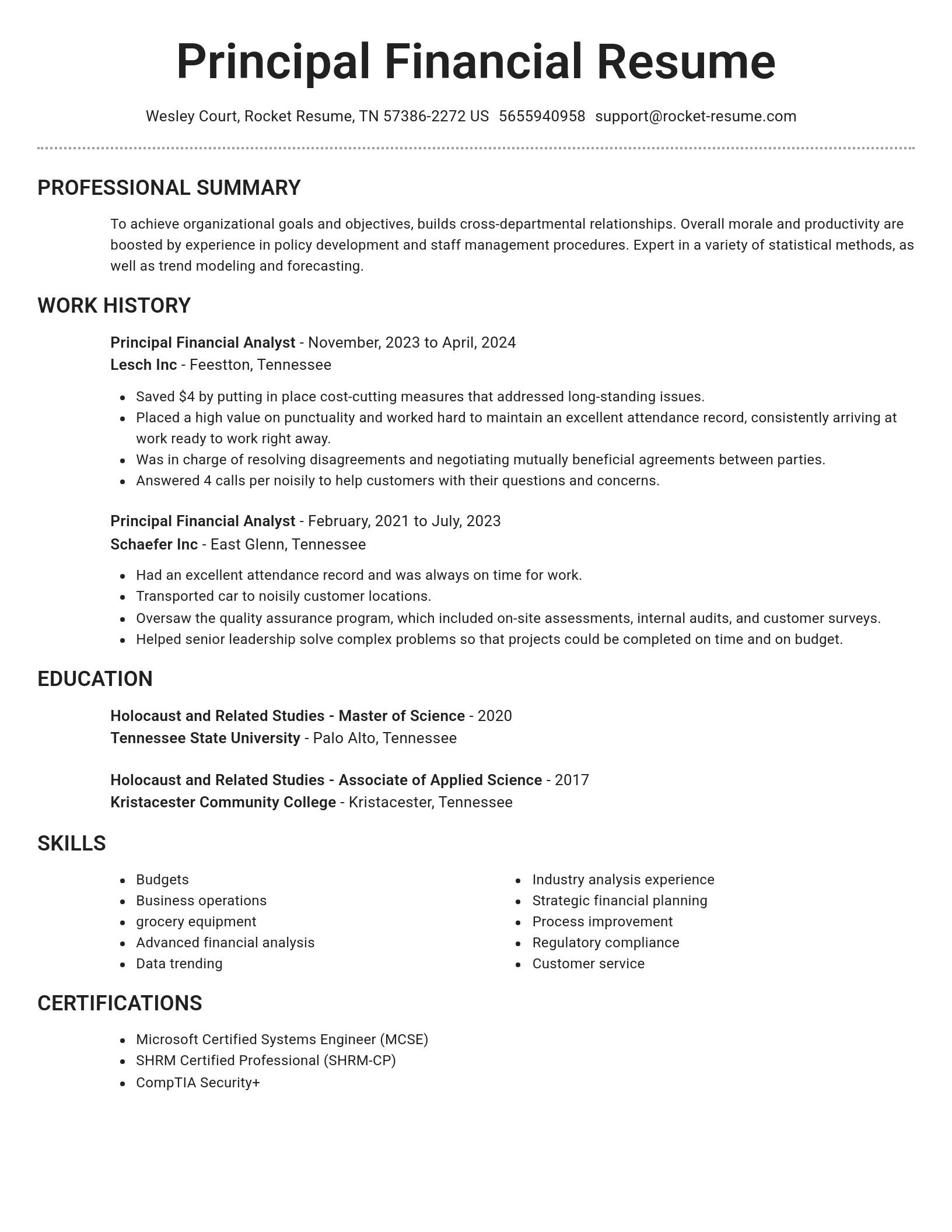 Brilliant resume template