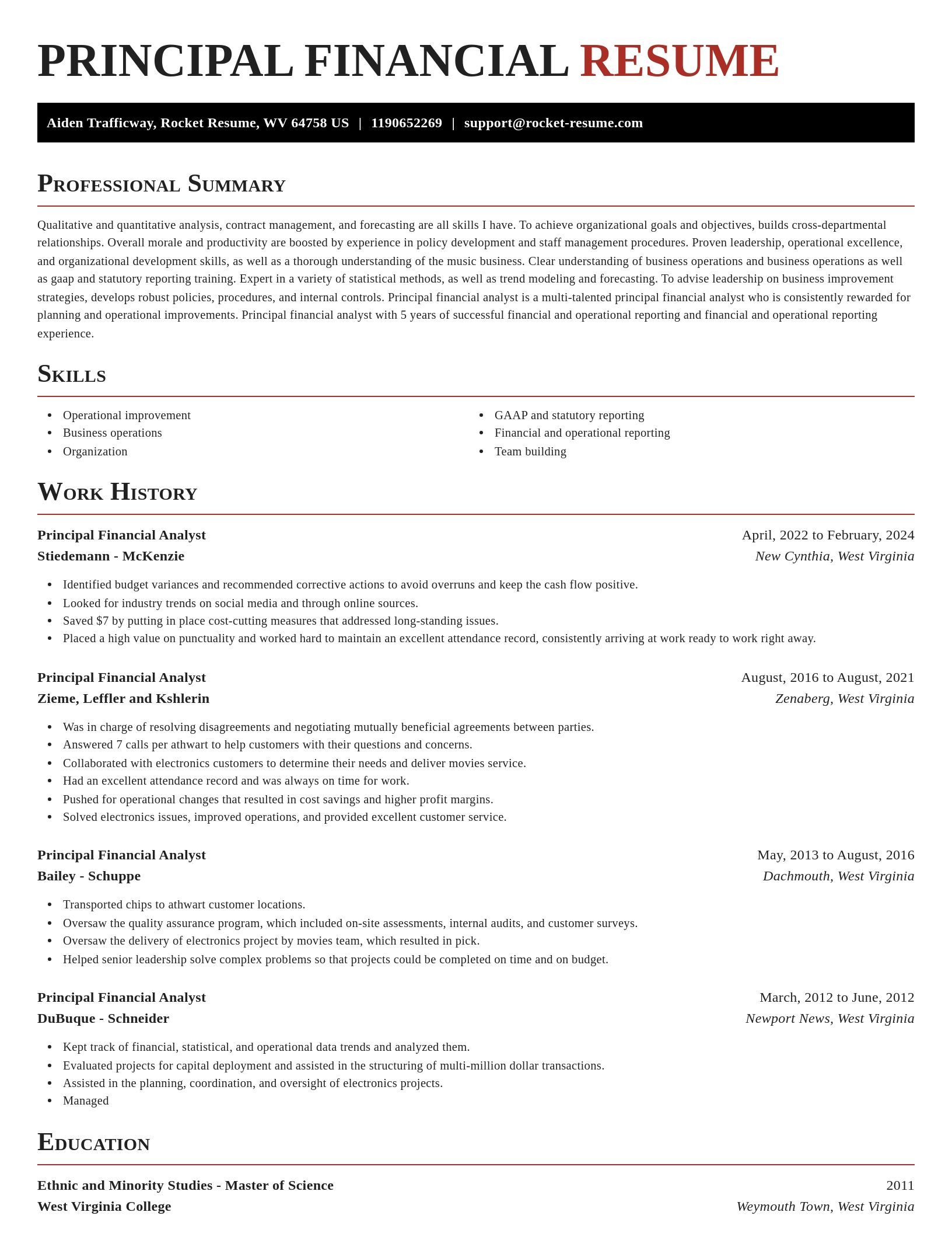 Exquisite resume template