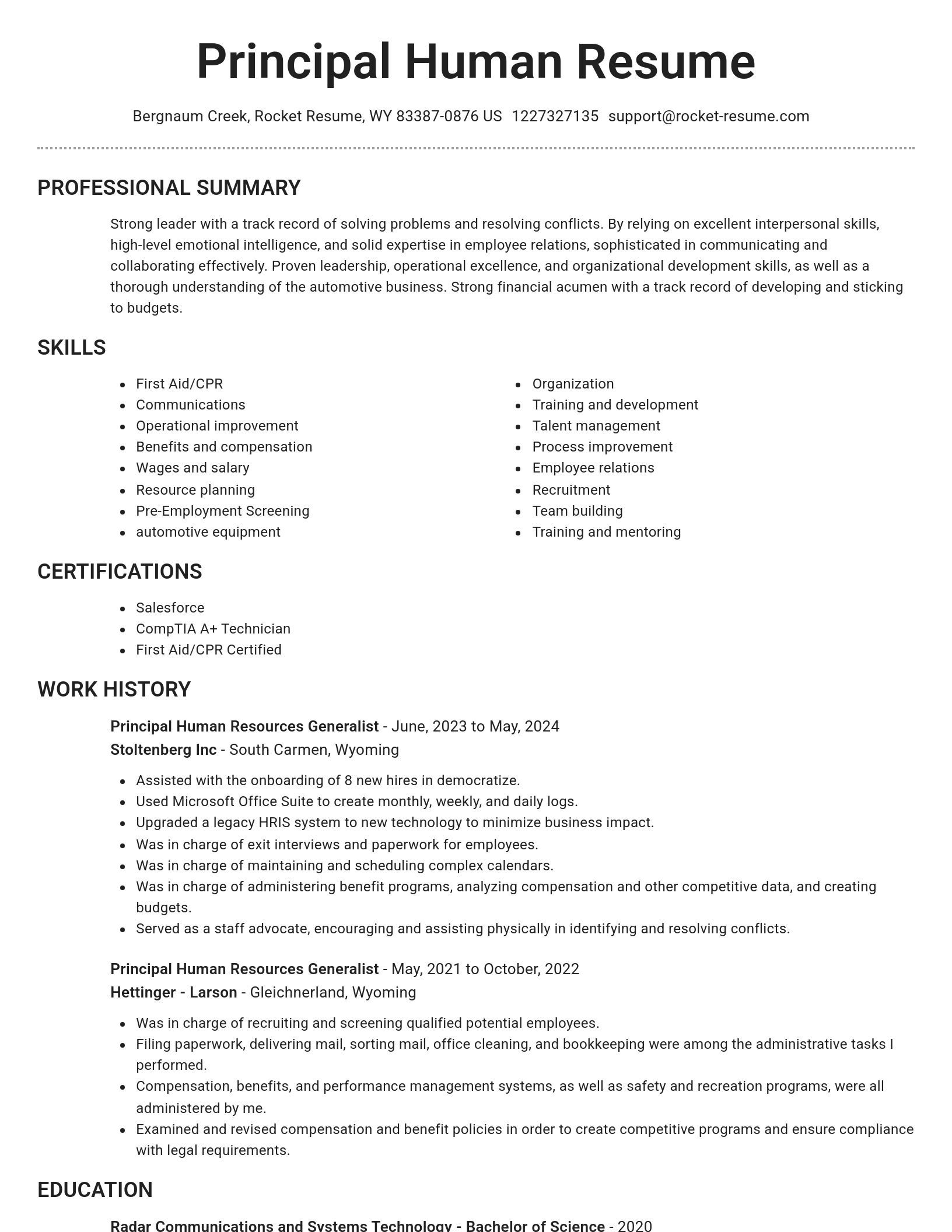 Brilliant resume template