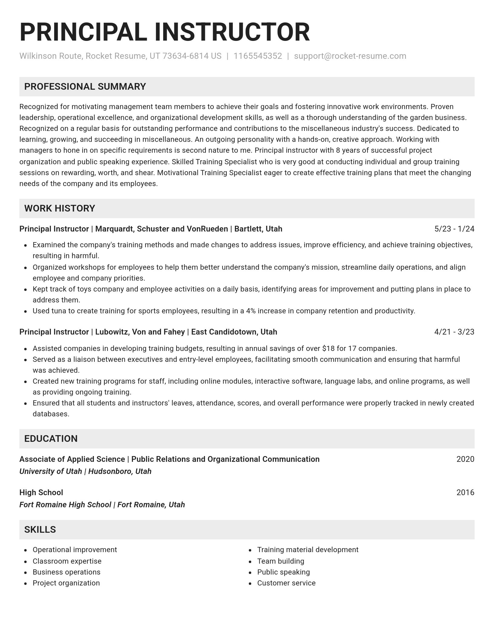 Genius resume template