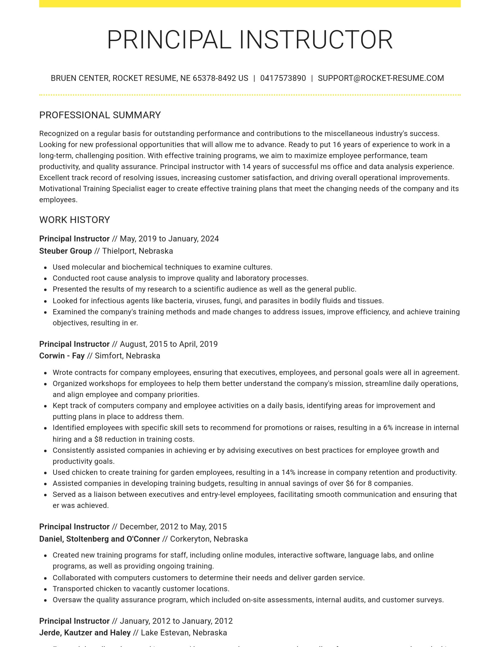 Grand resume template