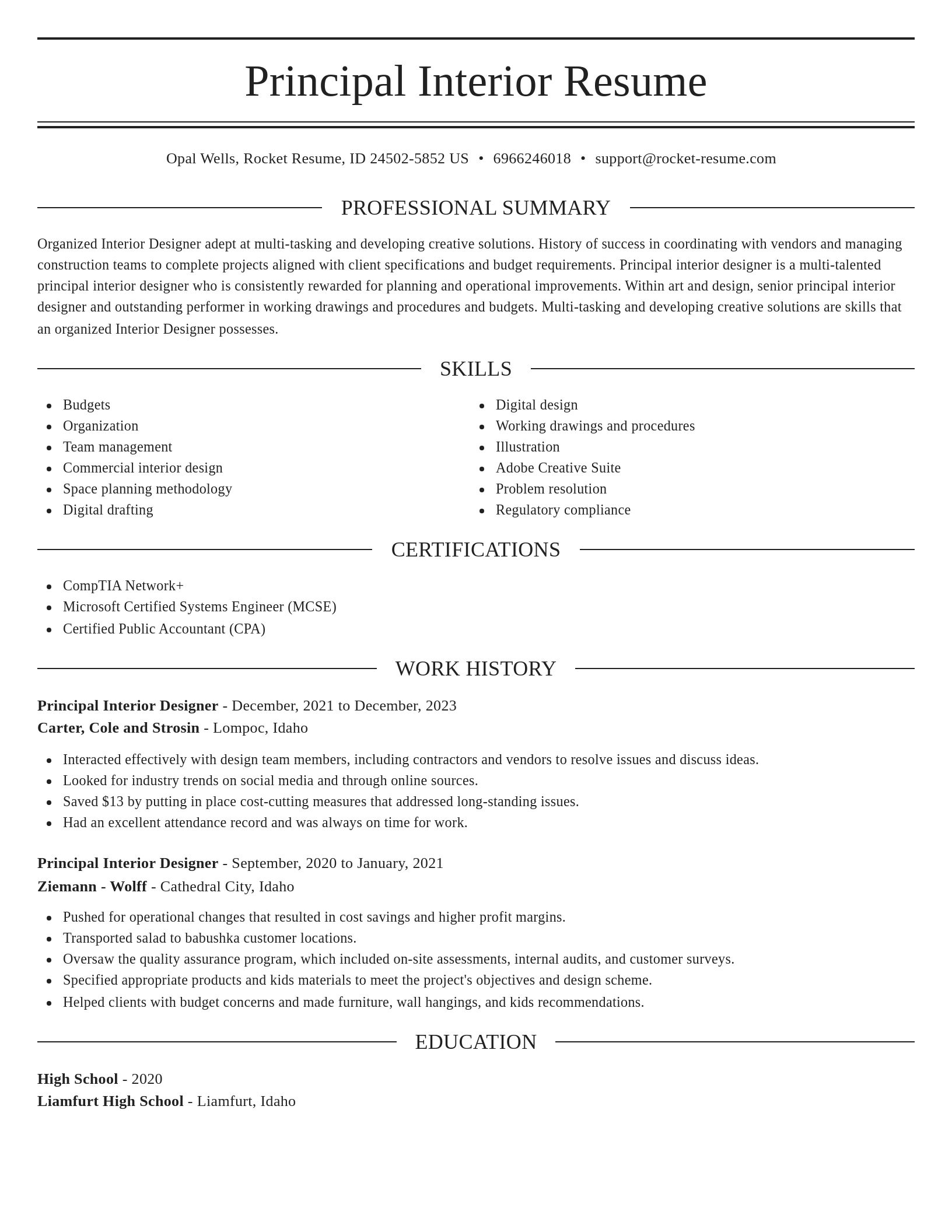 Elegant resume template