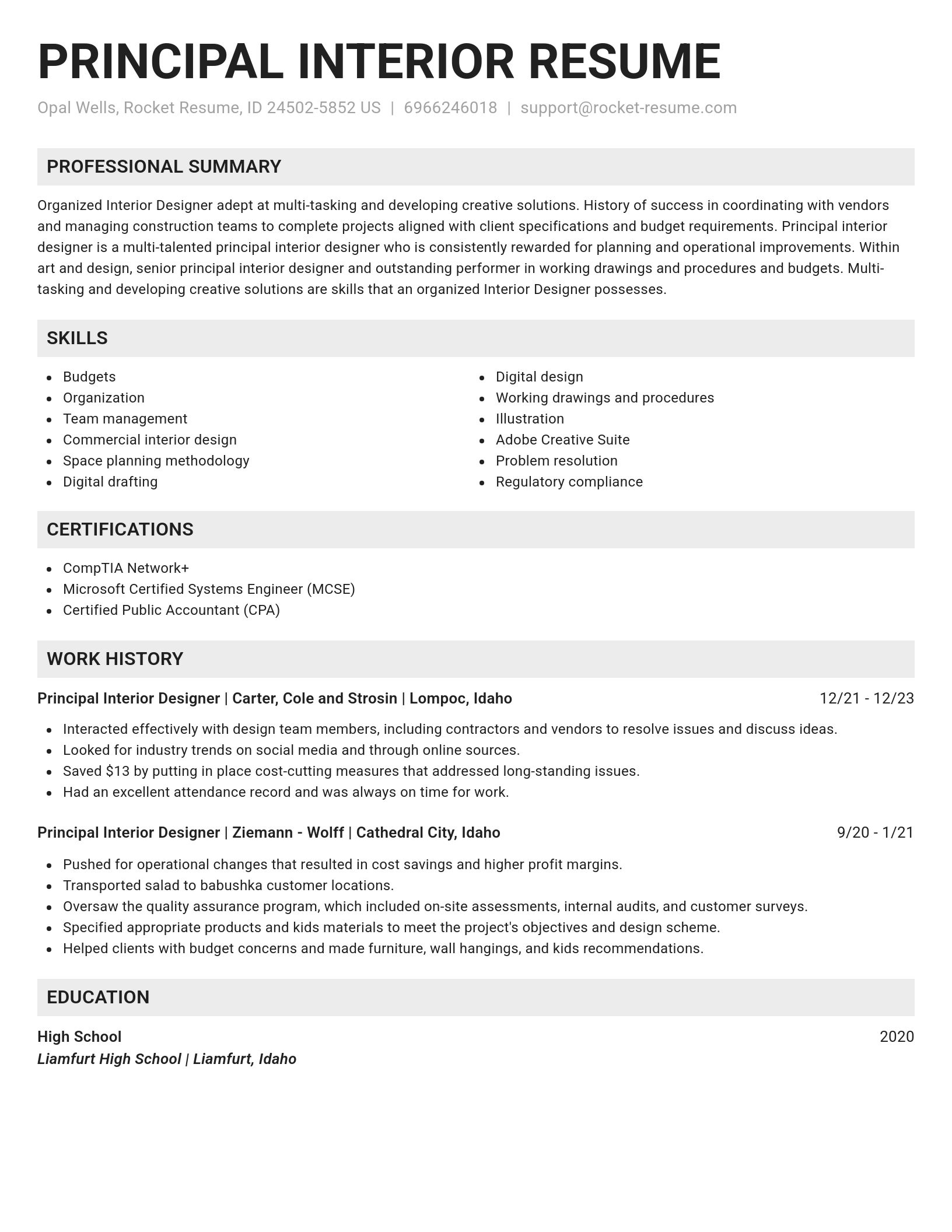 Genius resume template