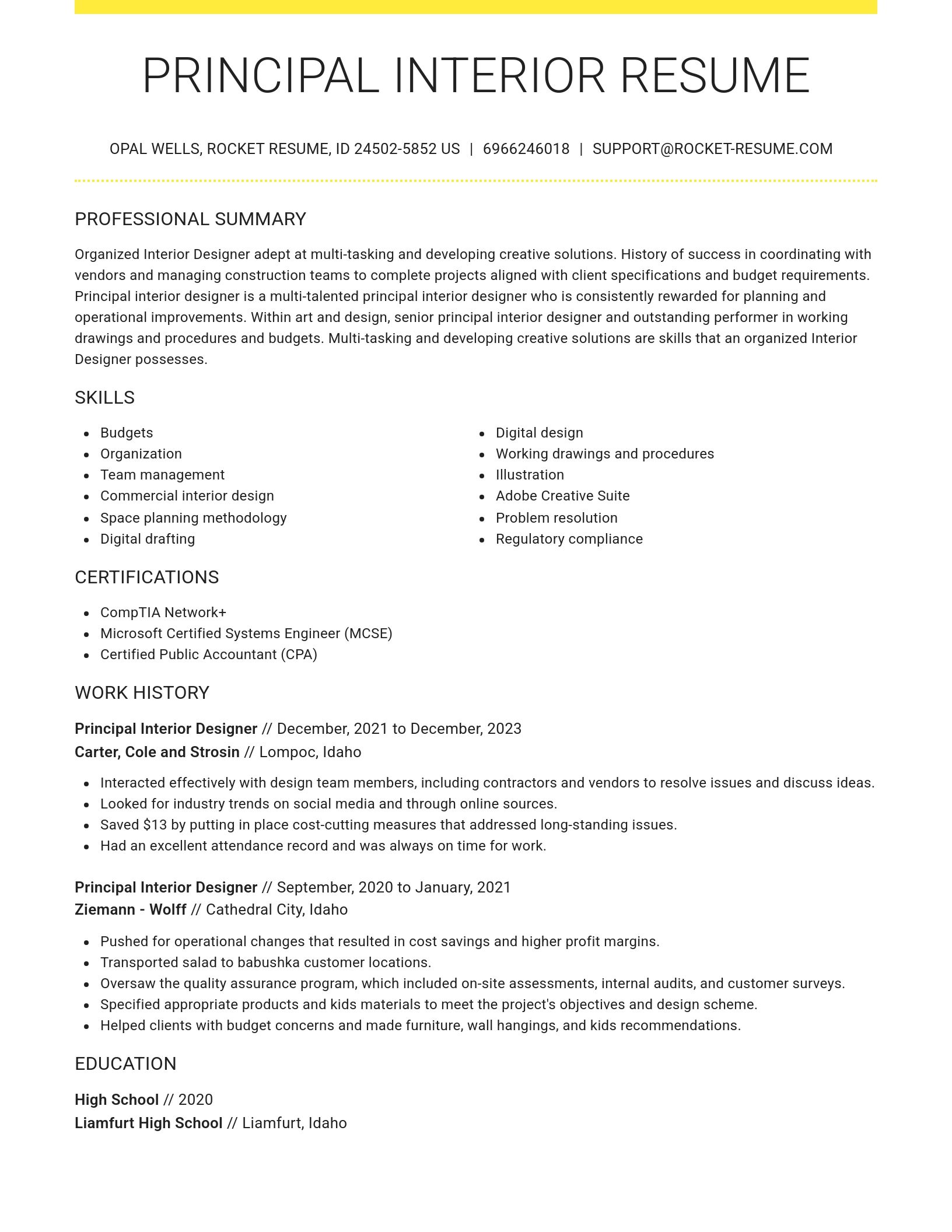 Grand resume template