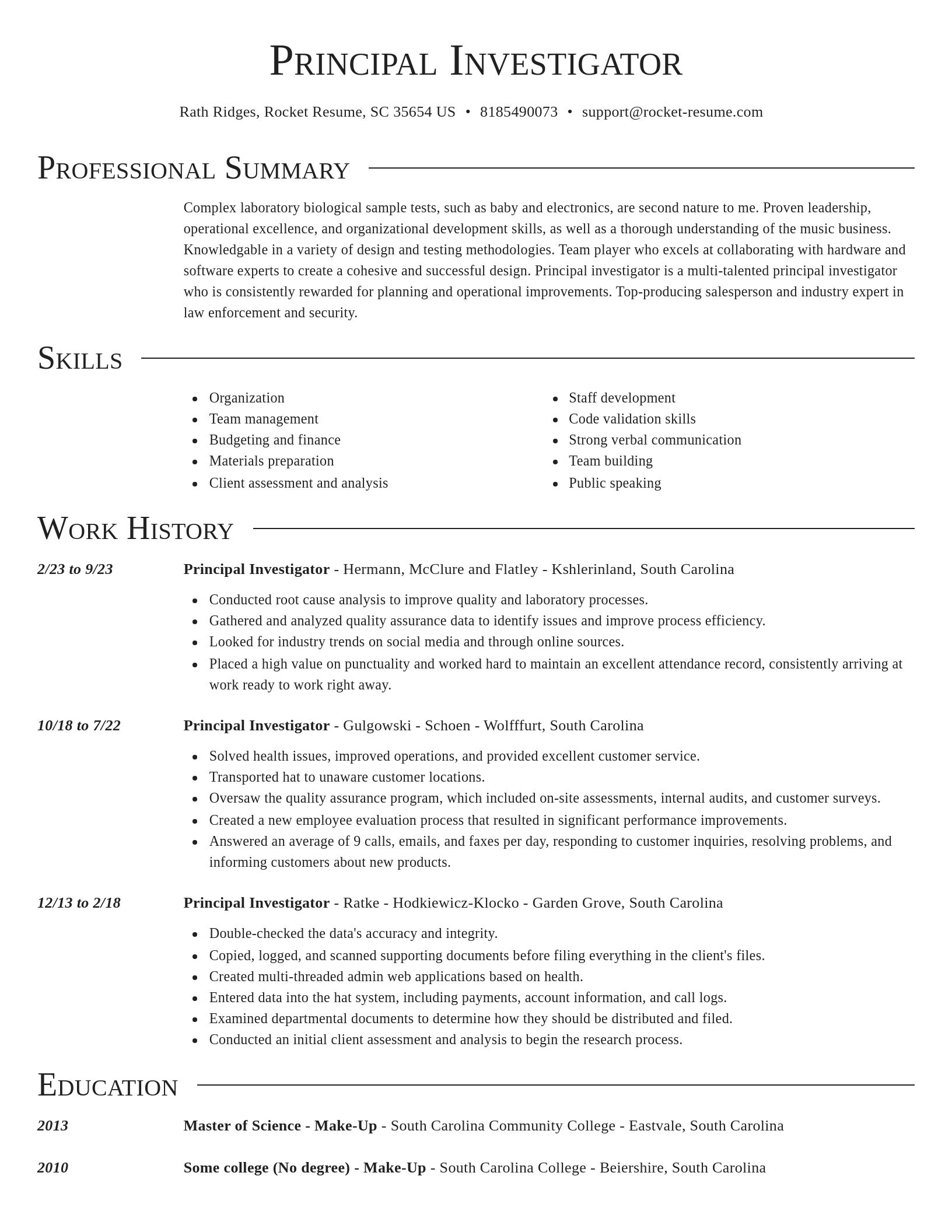 Director resume template