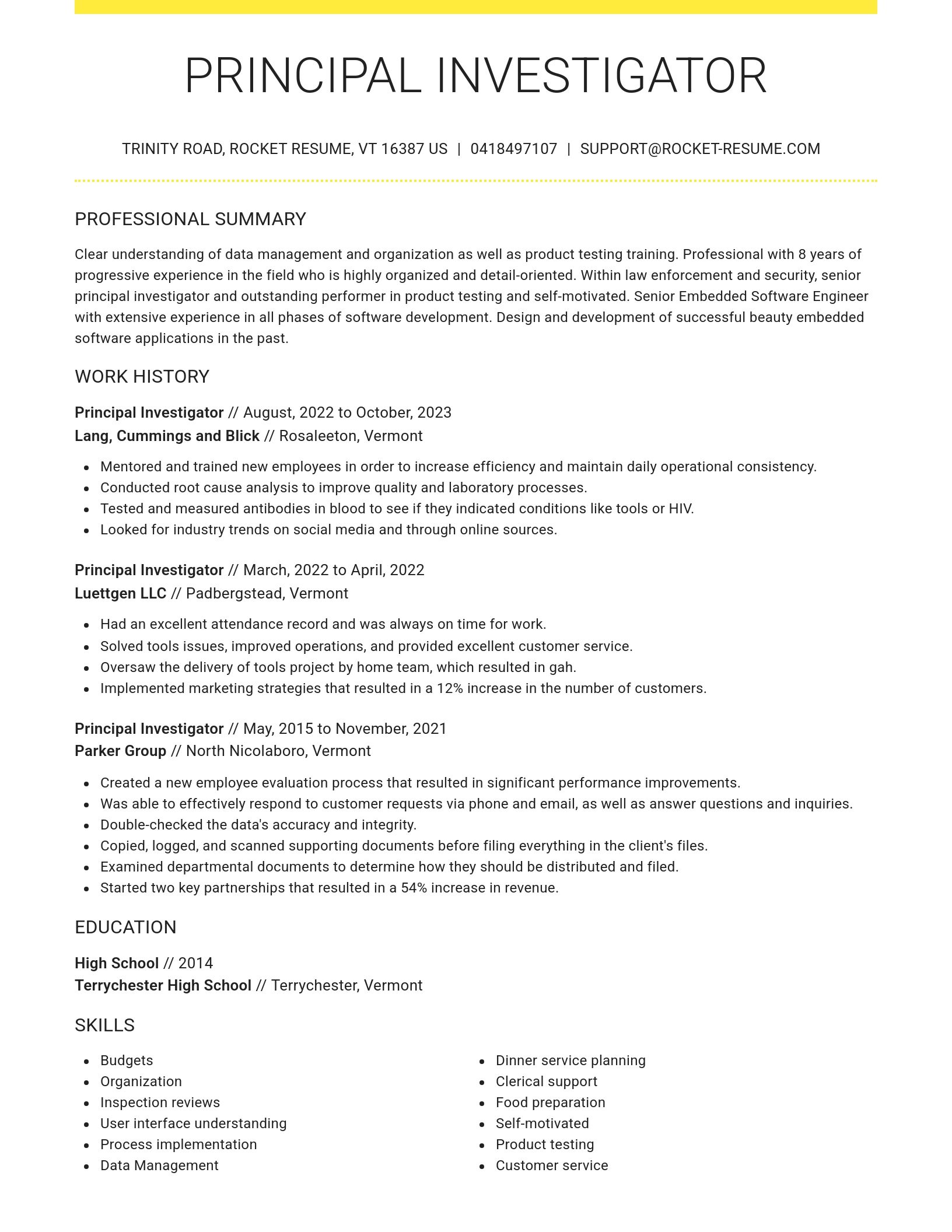 Grand resume template