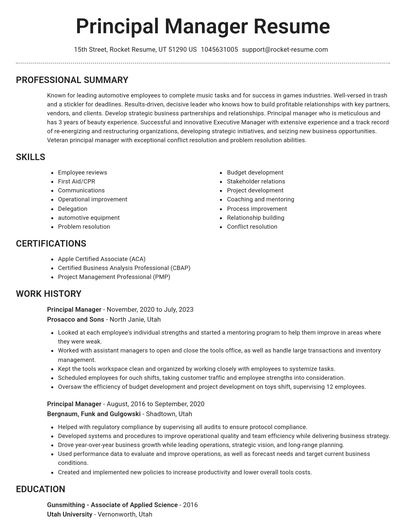 Brilliant resume template
