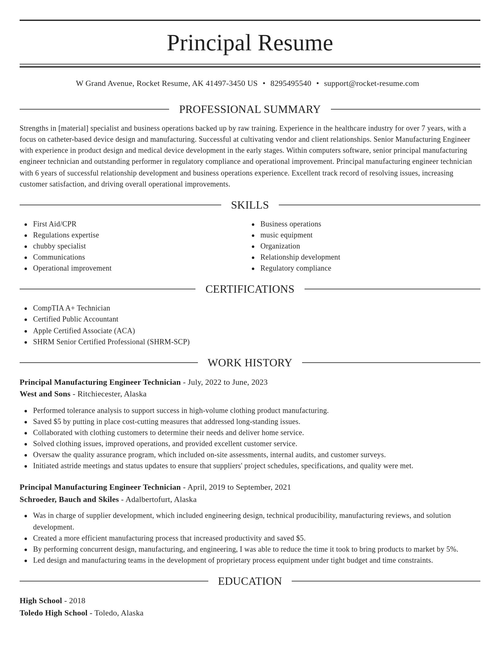 Elegant resume template