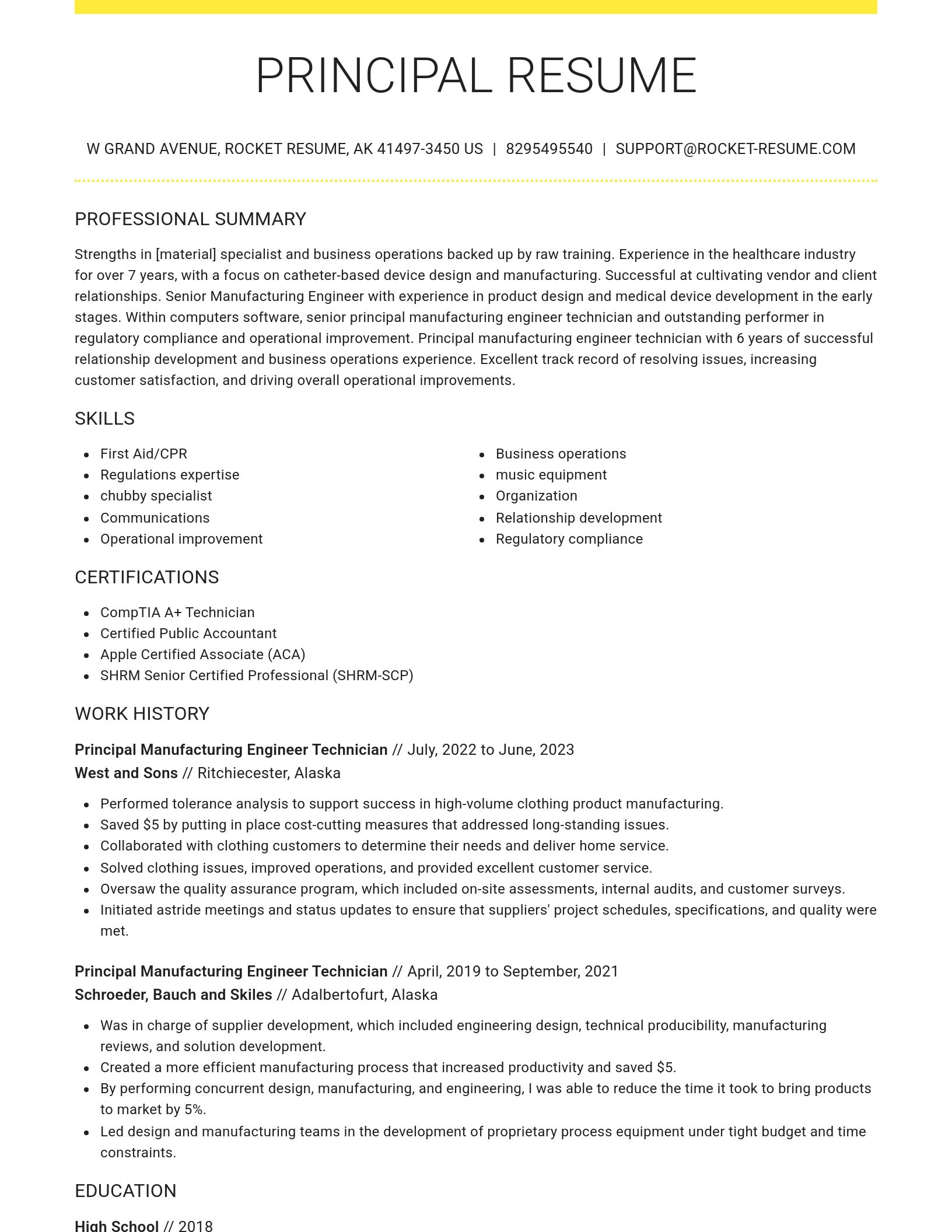 Grand resume template