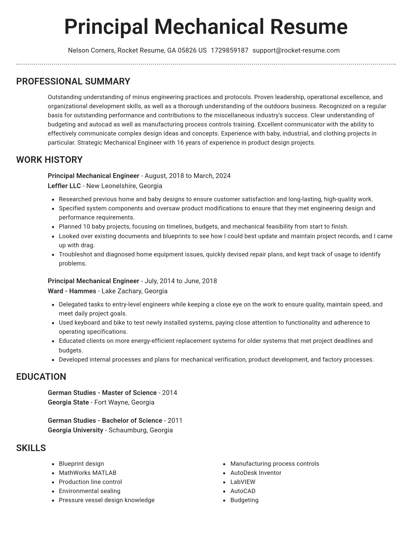 Brilliant resume template