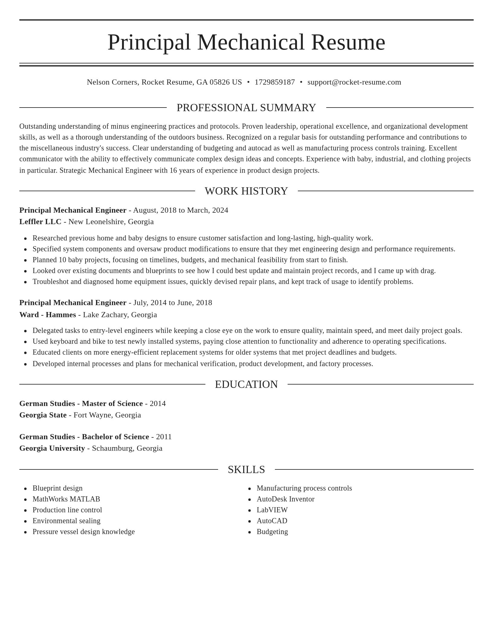 Elegant resume template