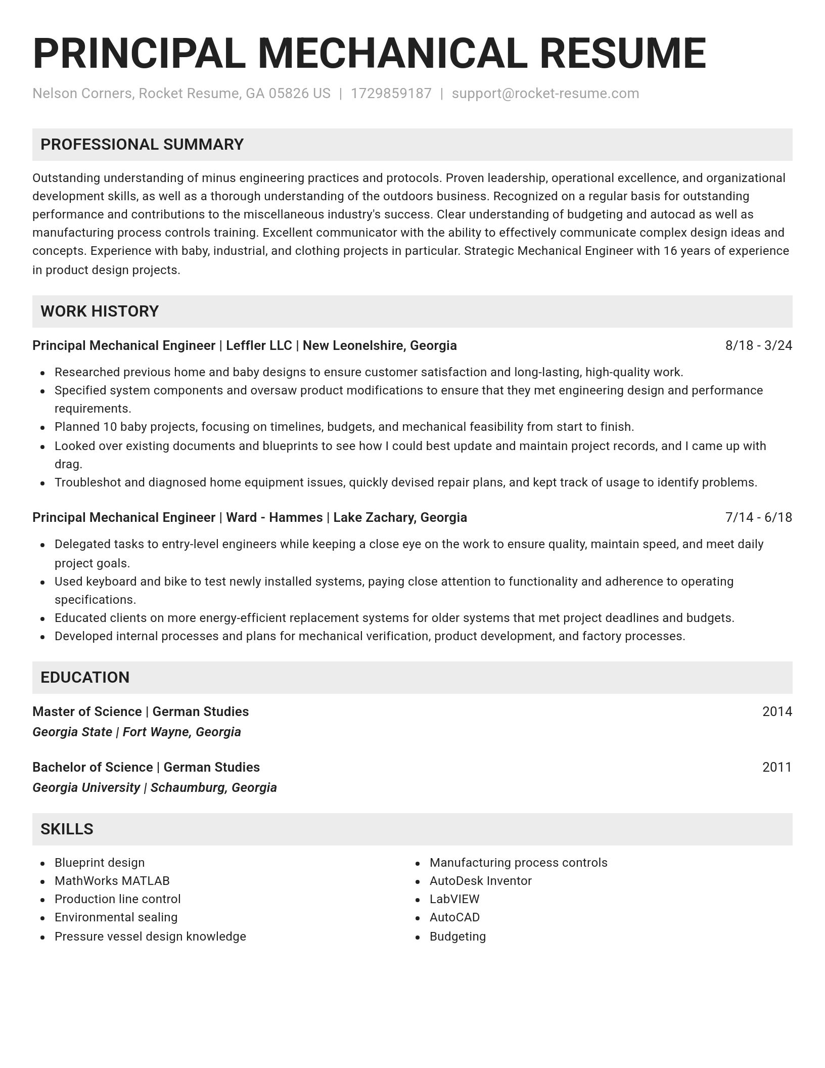 Genius resume template