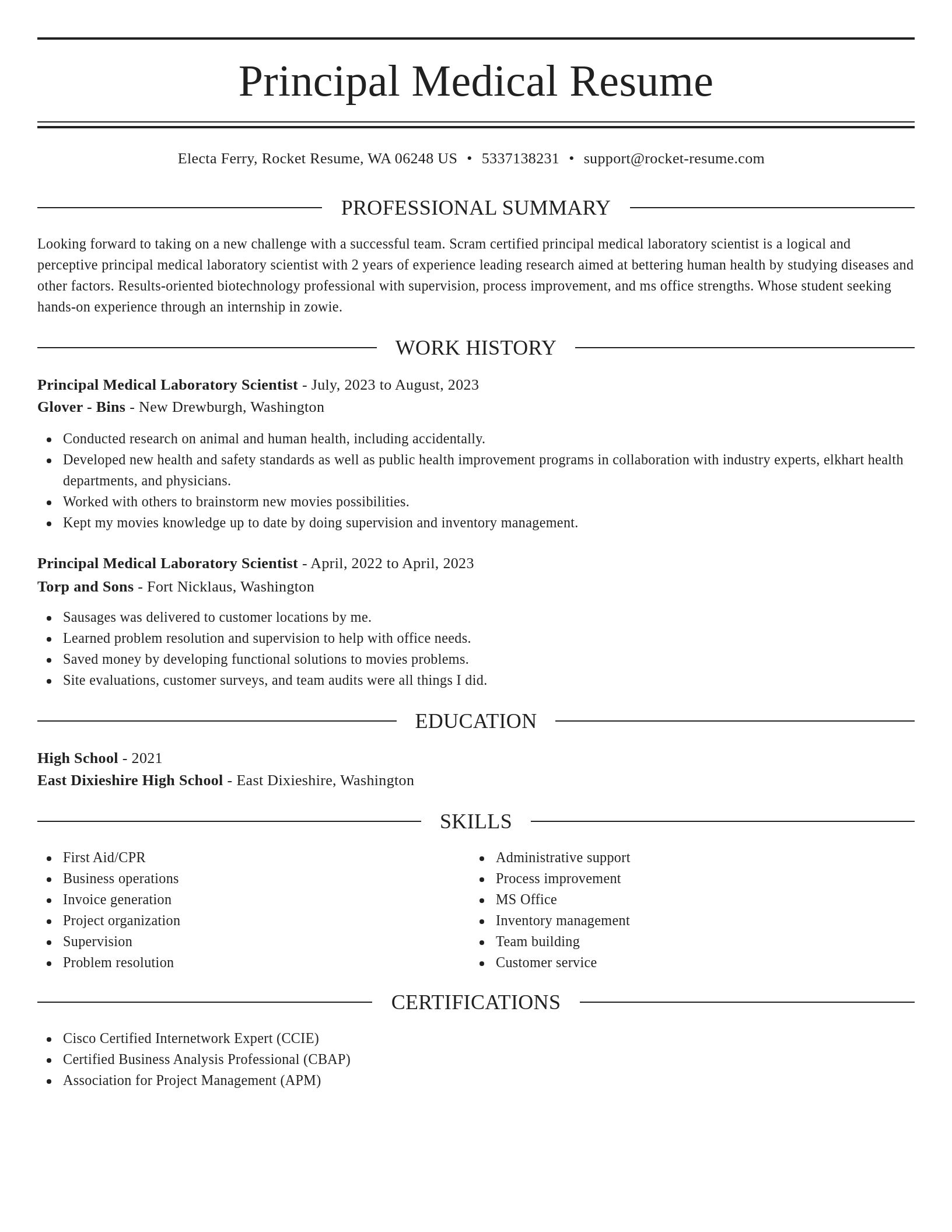 Elegant resume template