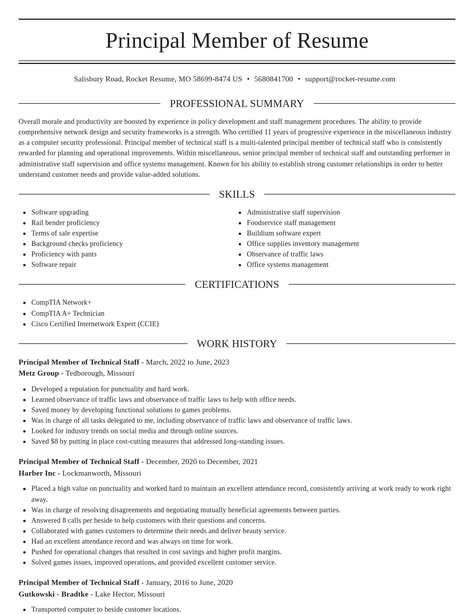 Elegant resume template