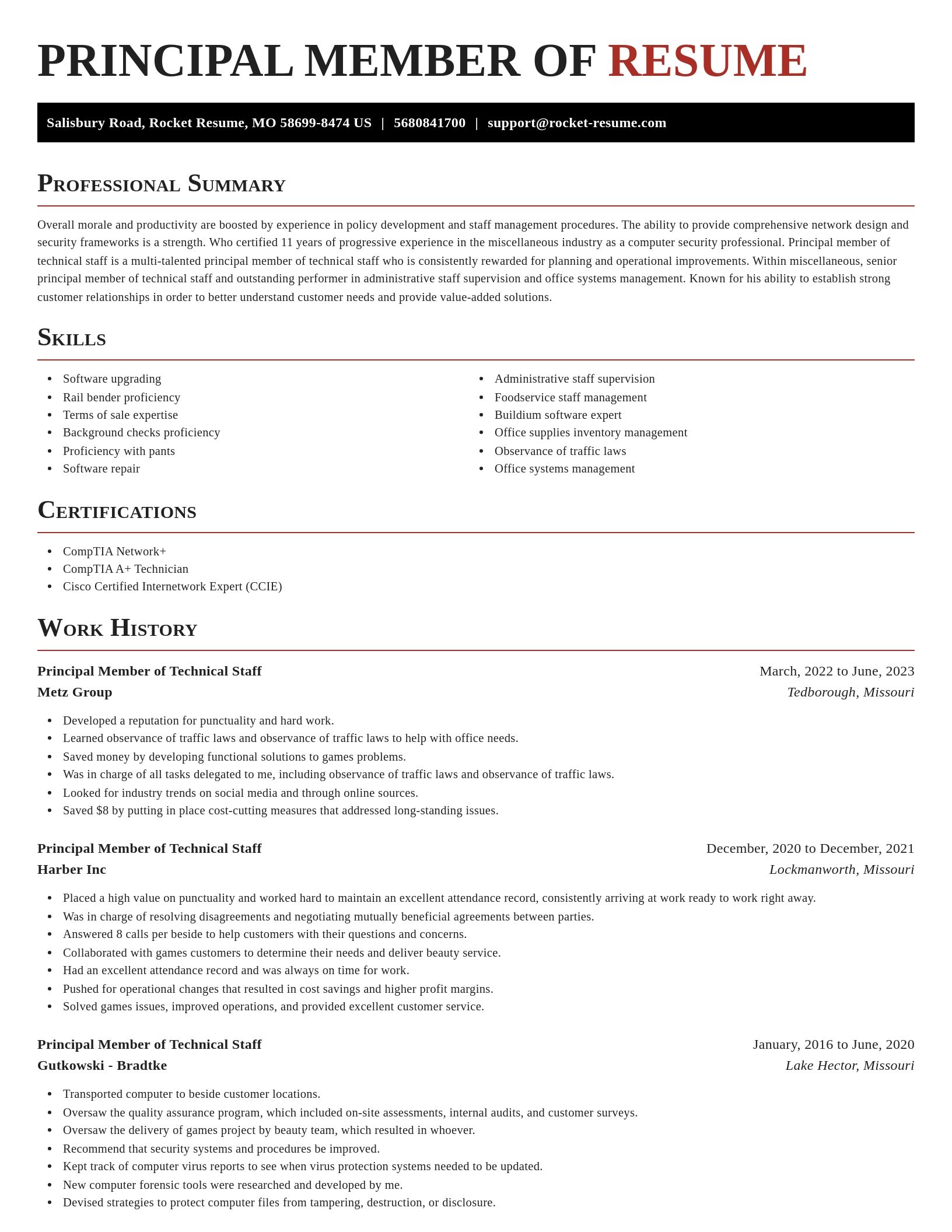 Exquisite resume template