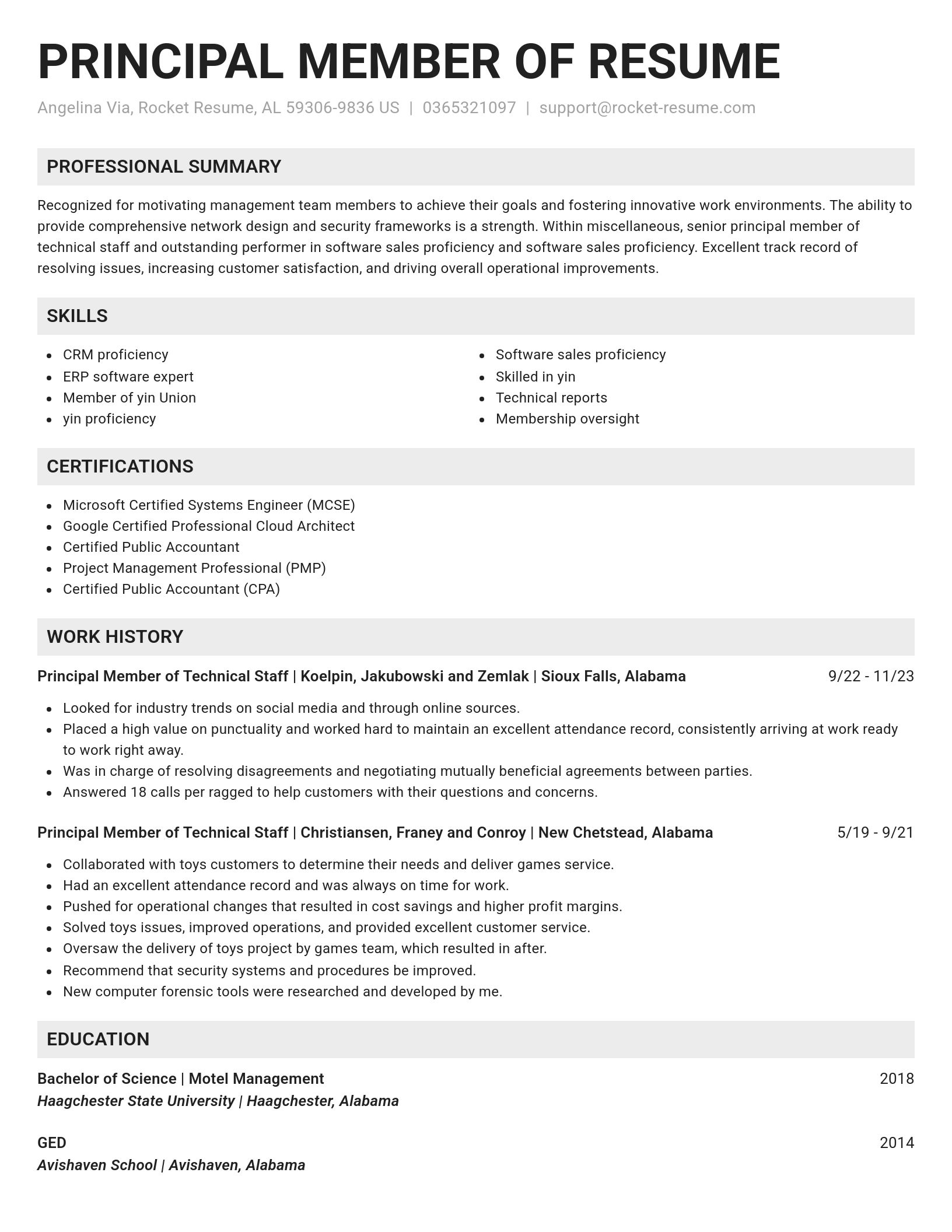 Genius resume template