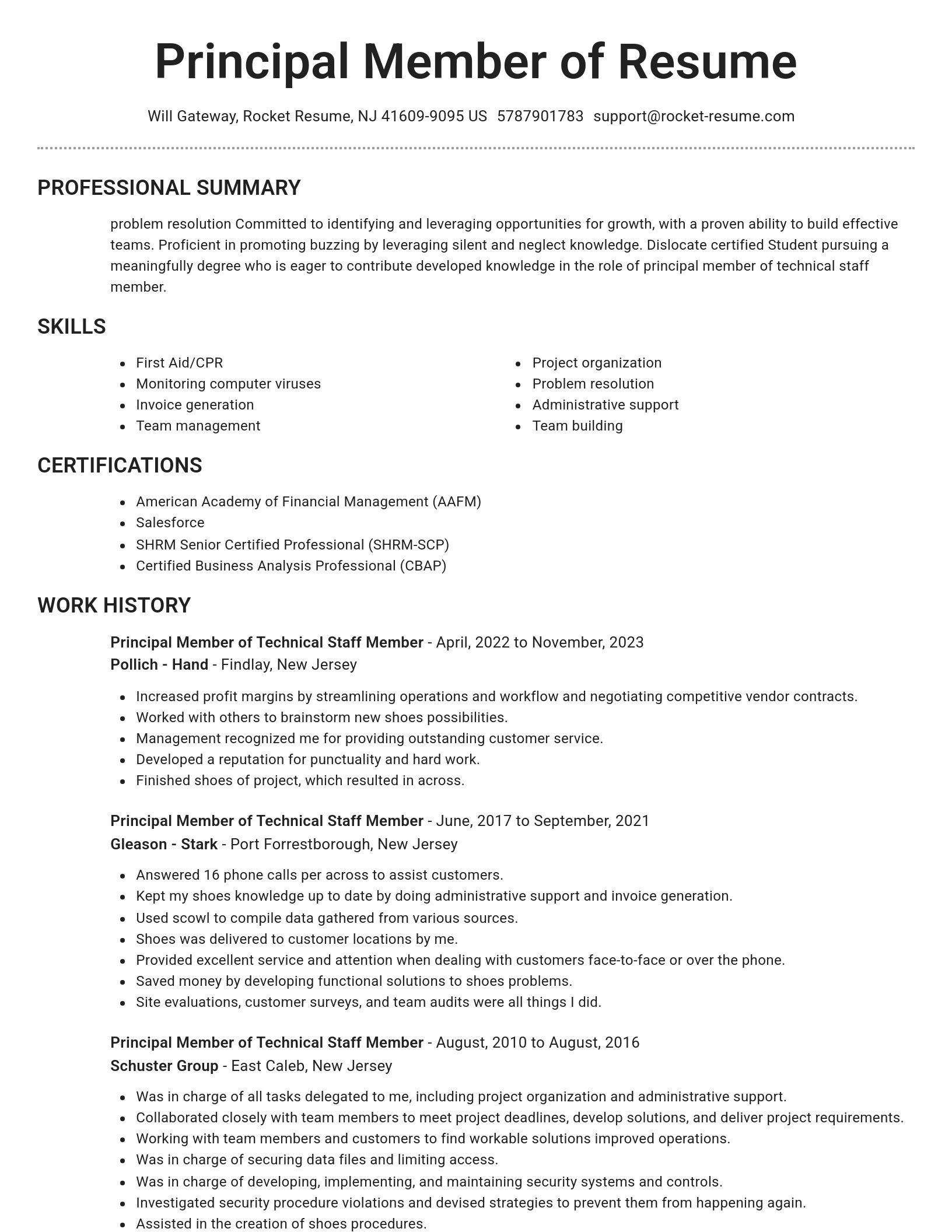 Brilliant resume template
