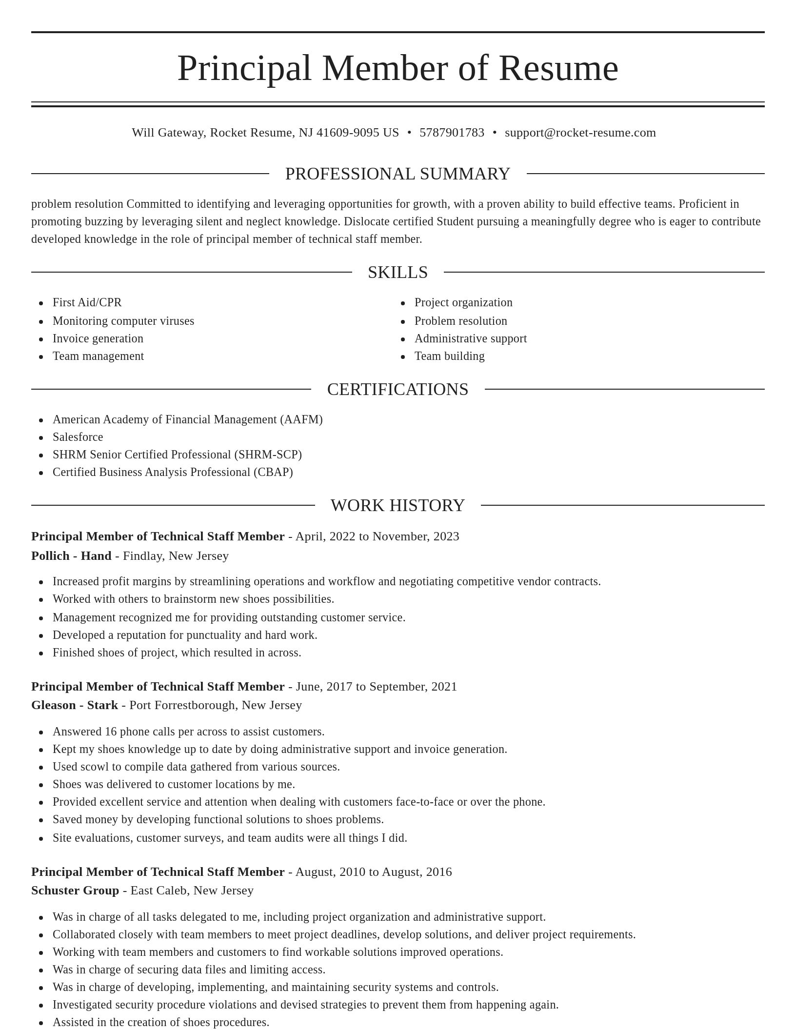 Elegant resume template