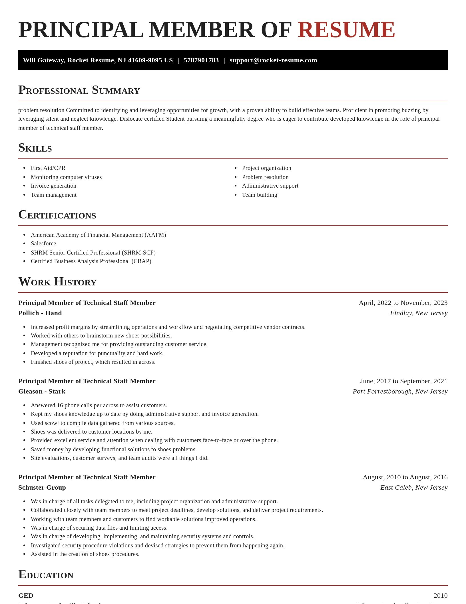 Exquisite resume template