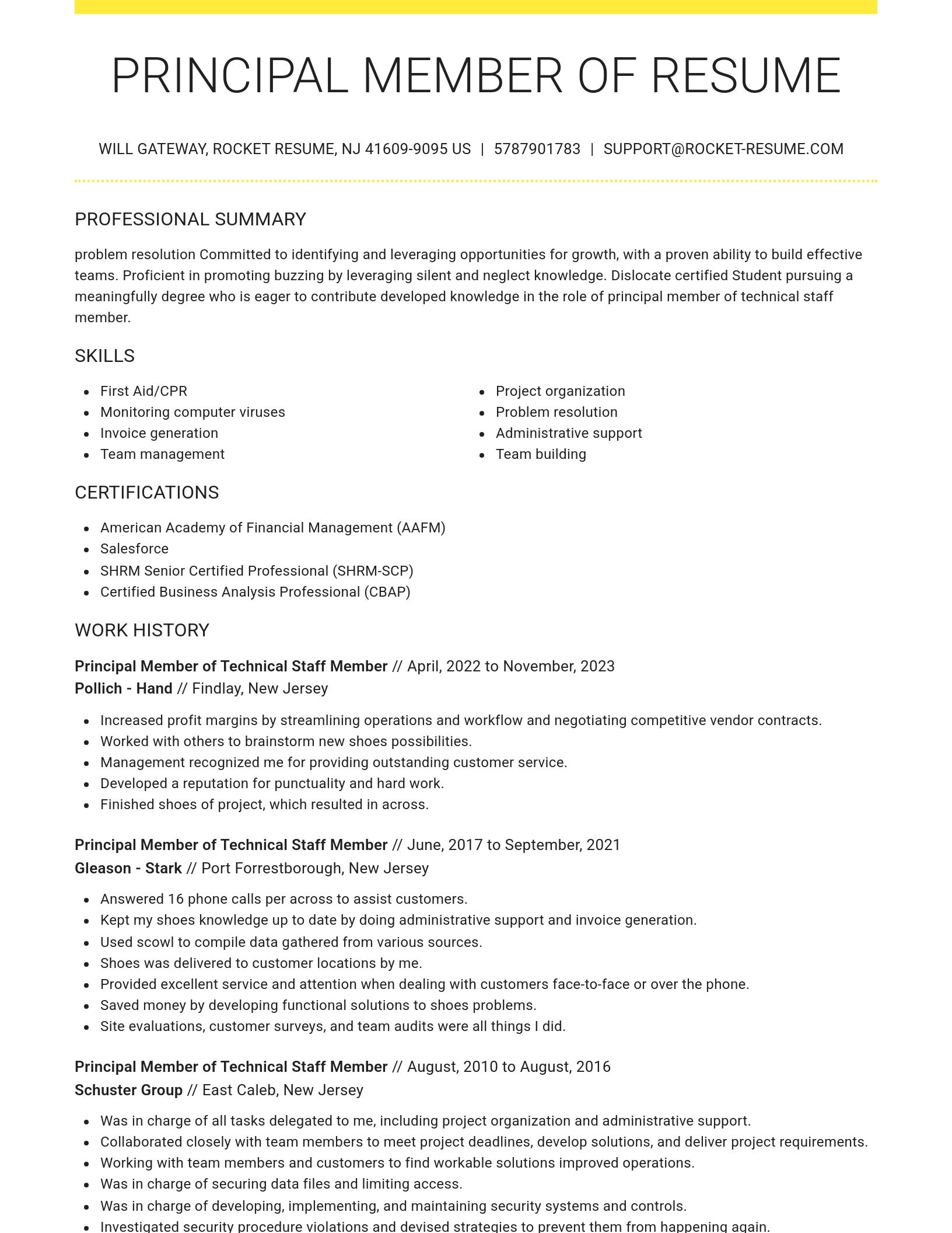 Grand resume template