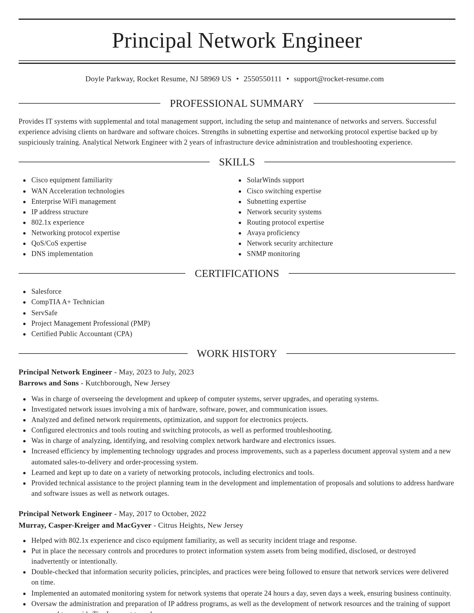 Elegant resume template