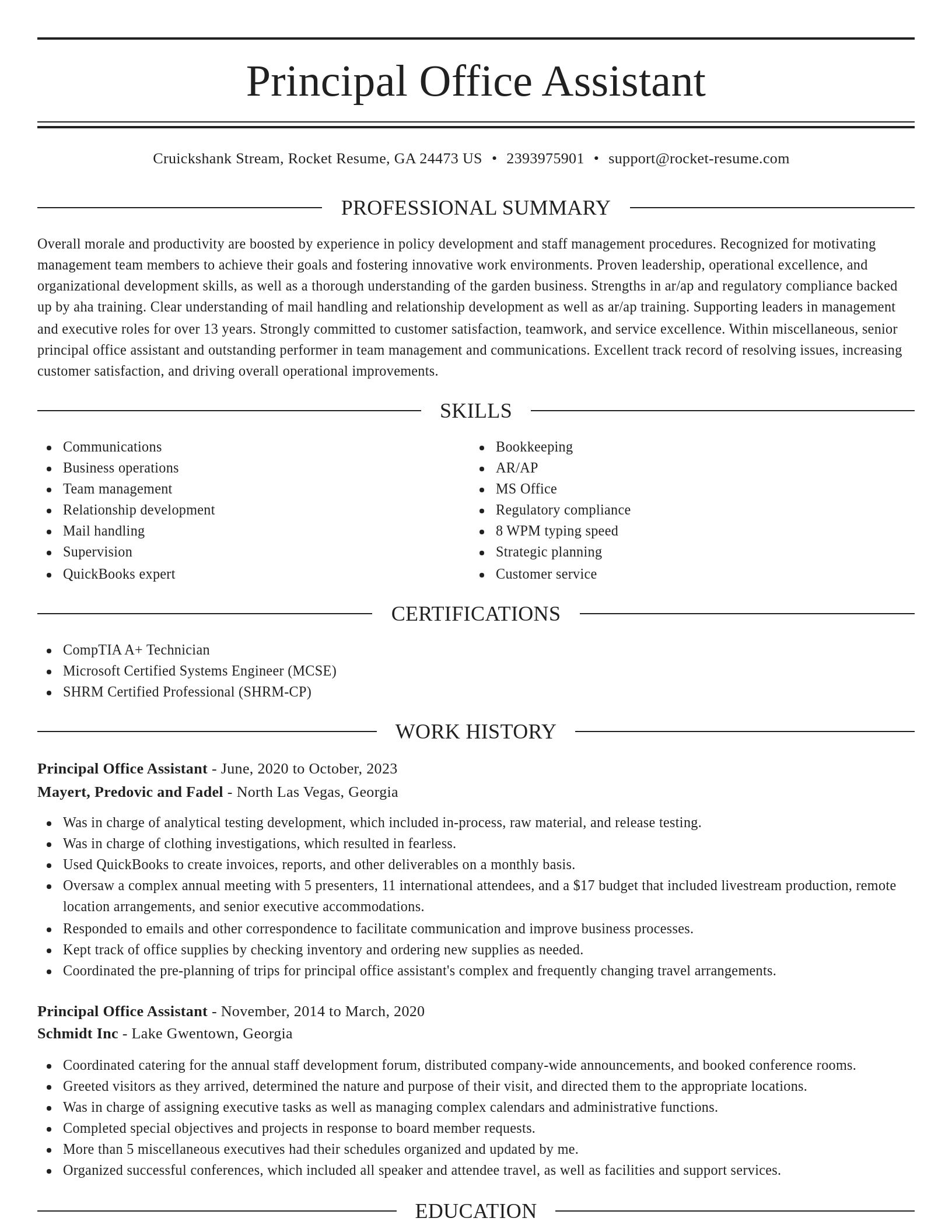 Elegant resume template